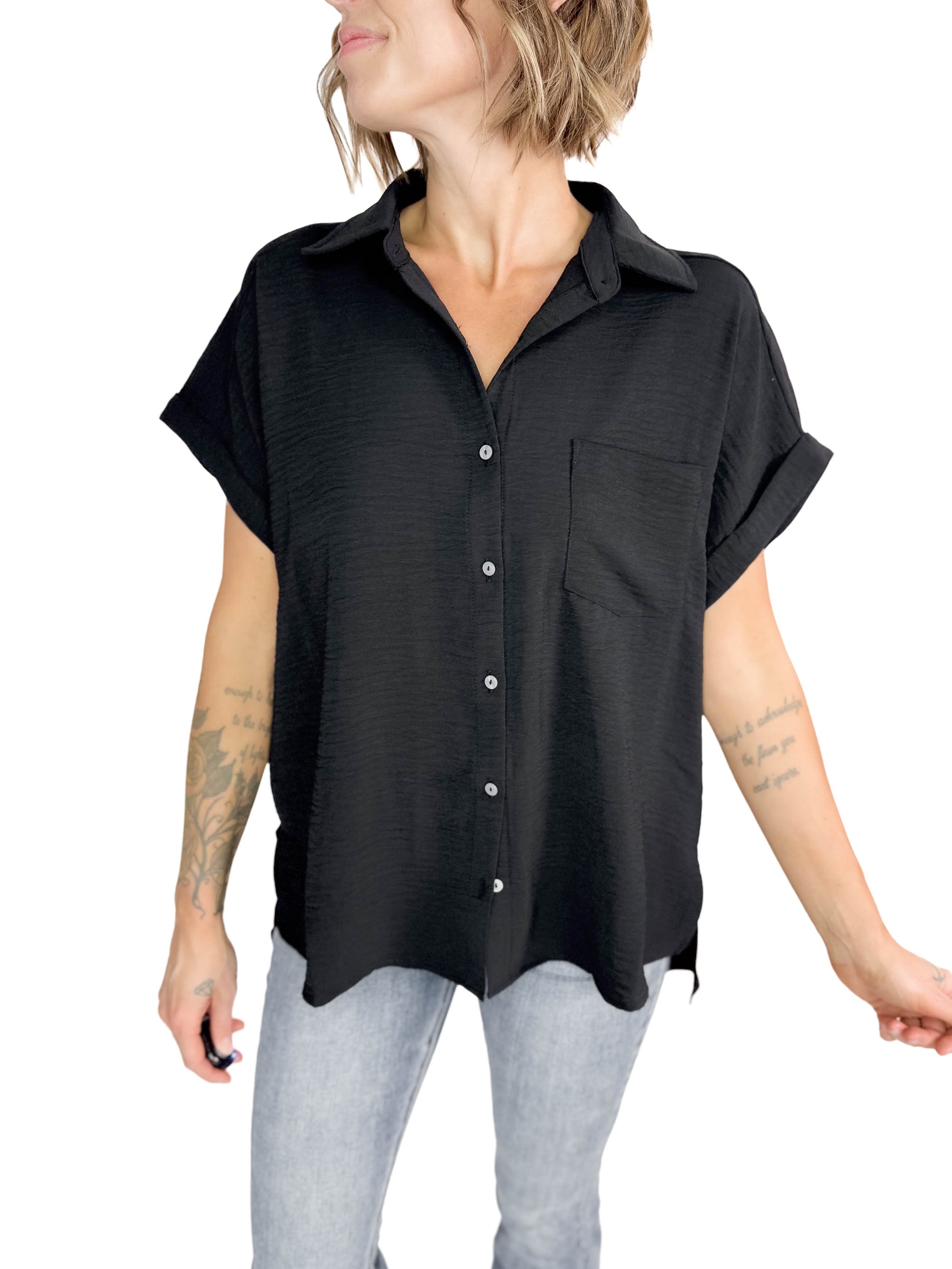 Taya Short Sleeve- BLACK