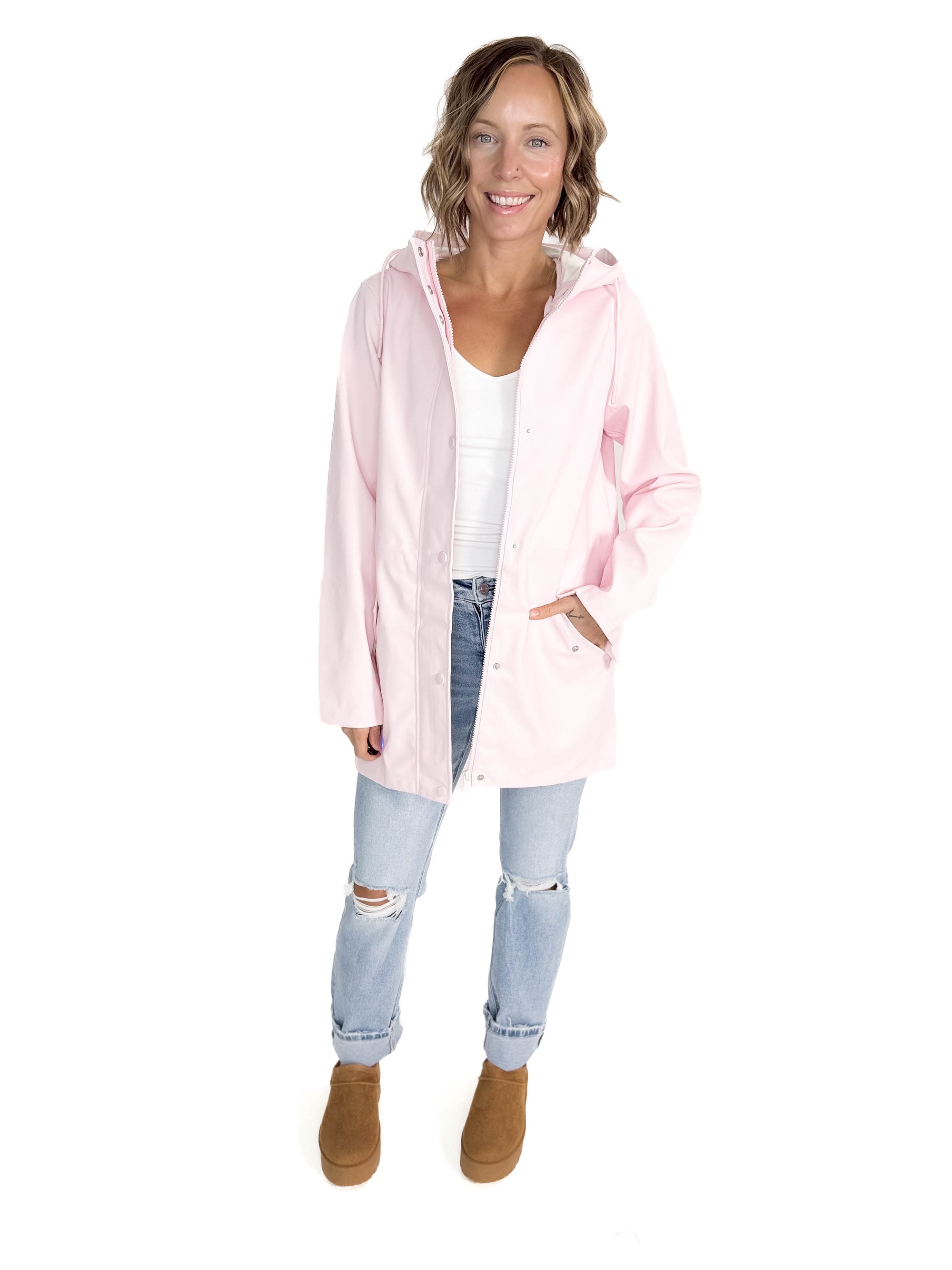 VERO MODA Sitka Rain Jacket- PINK