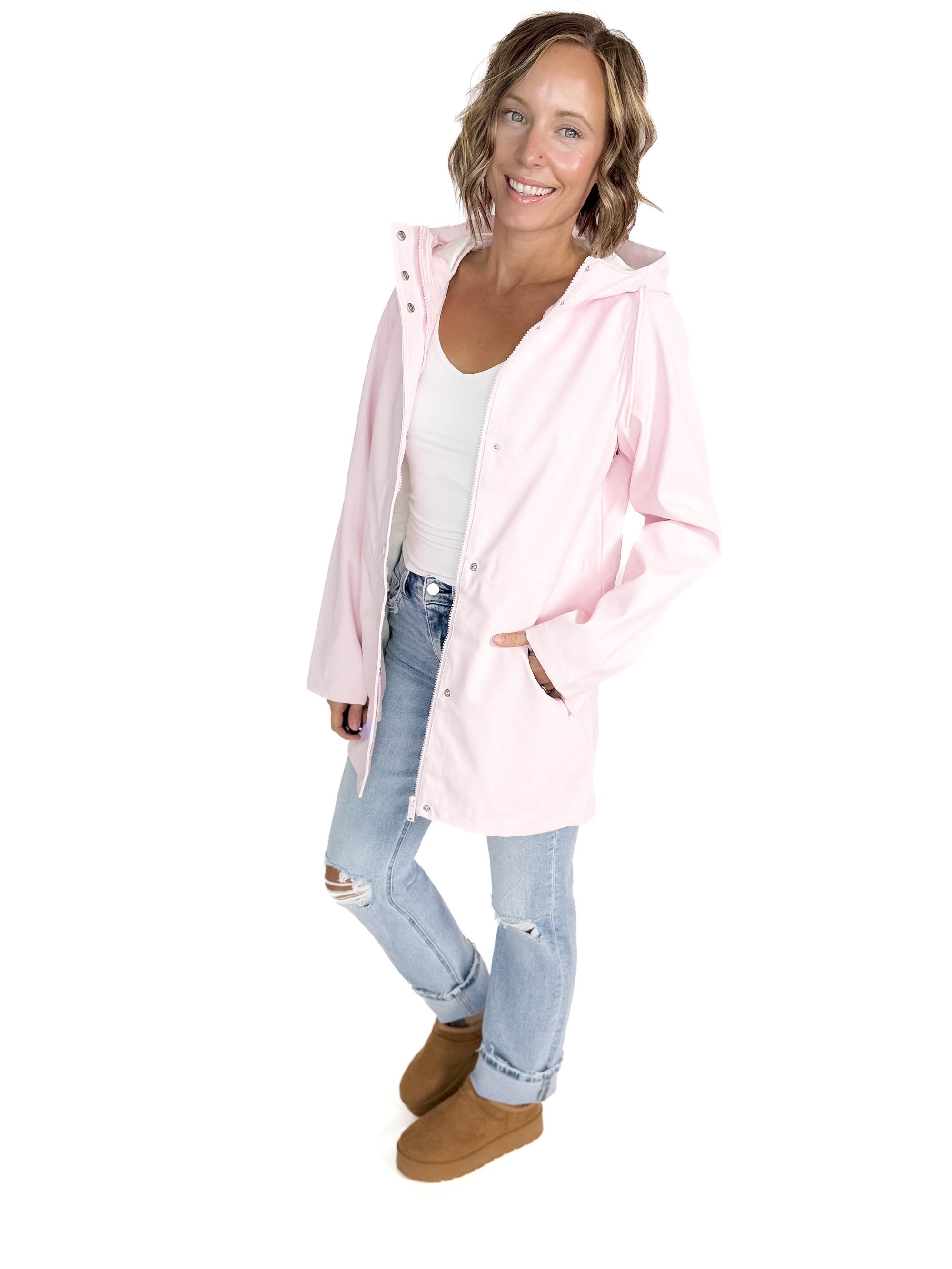 VERO MODA Sitka Rain Jacket- PINK