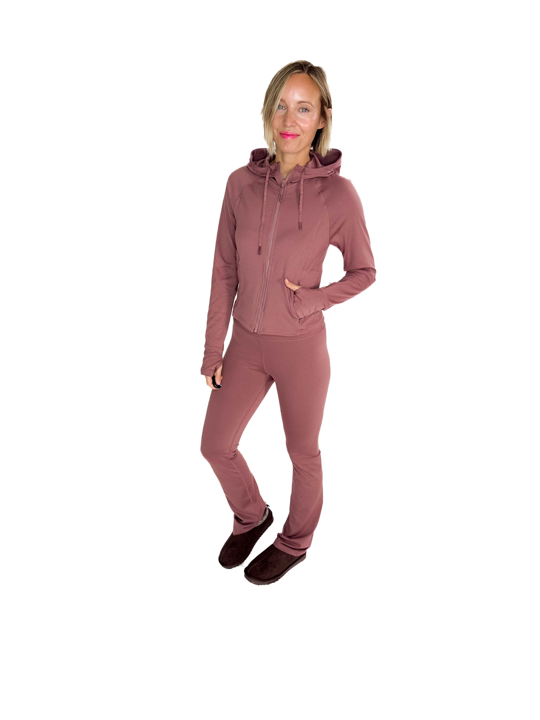 MONO B Velocity Active Jacket- ROSE TAUPE