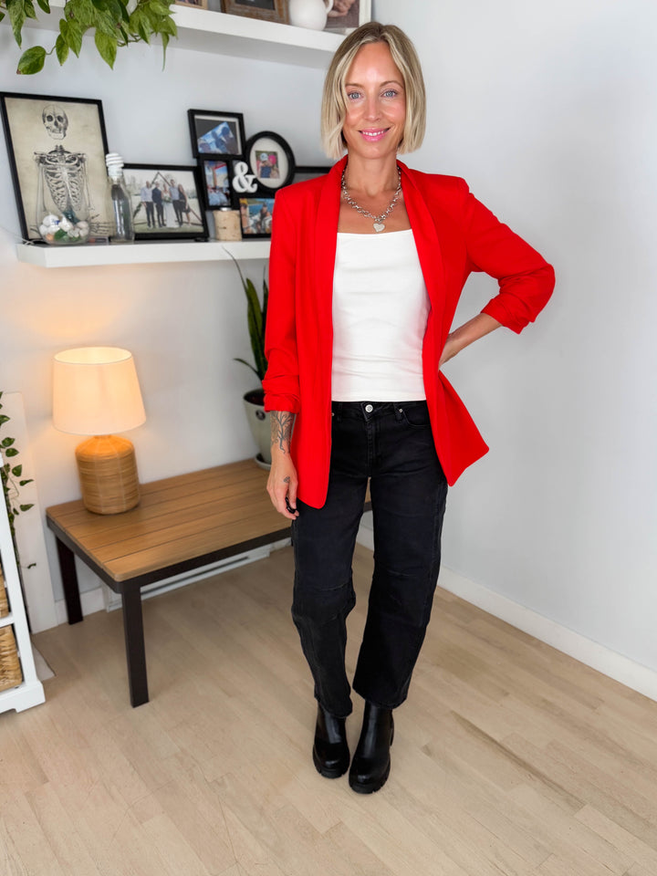 Only Bosella 3/4 Blazer- RED