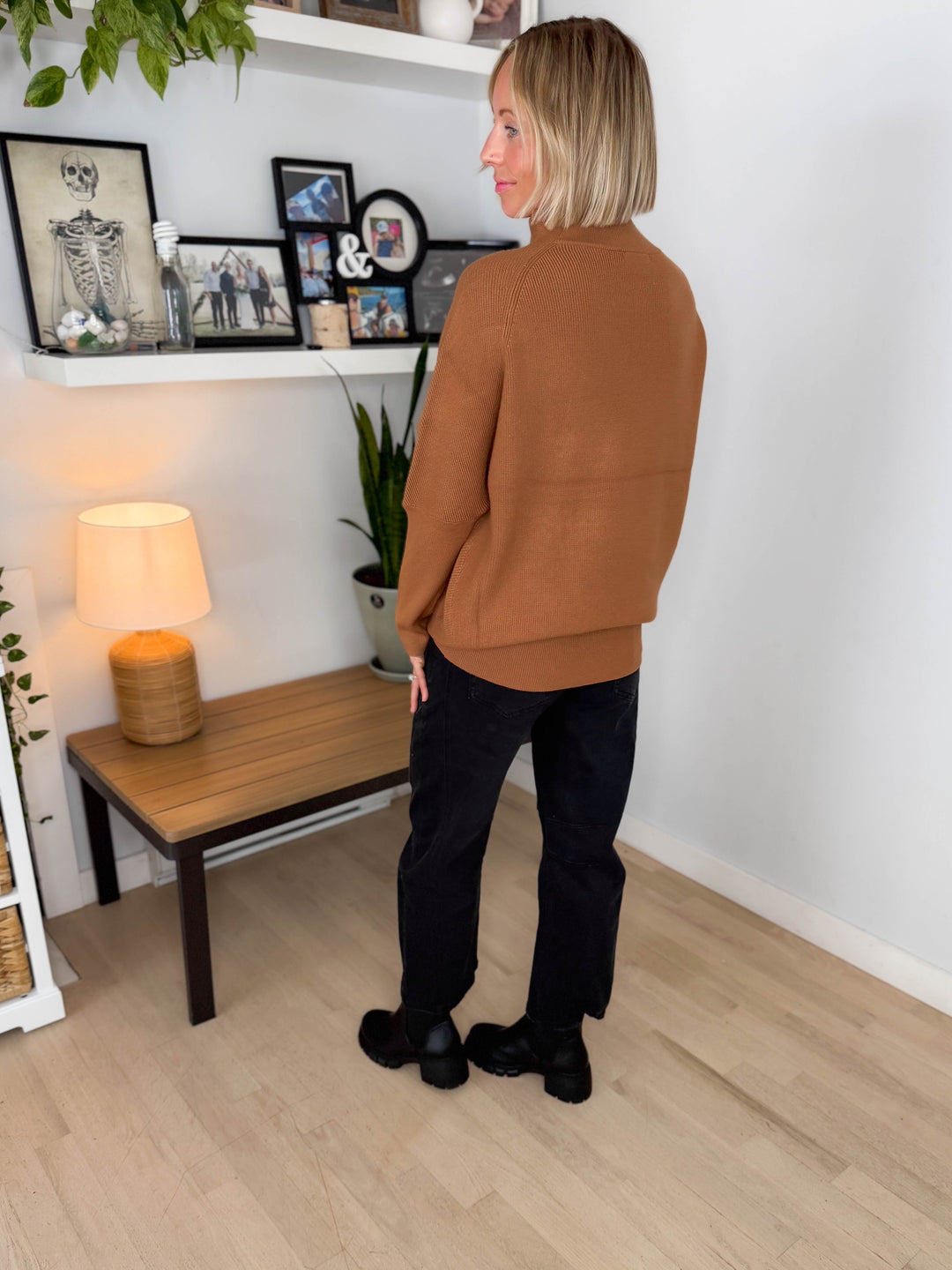 Wild Pines Dolman Sweater- DEEP CAMEL