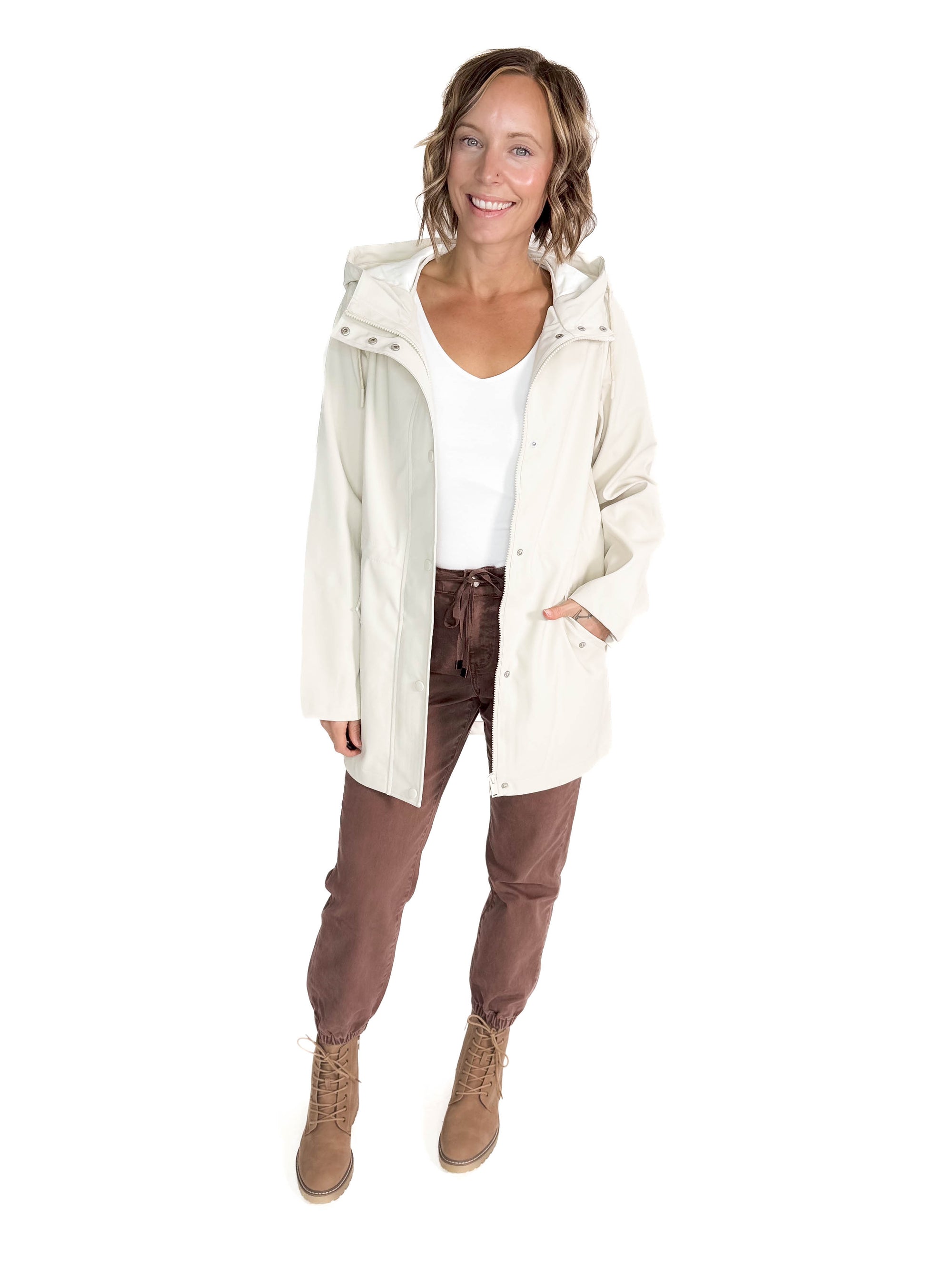 VERO MODA Sitka Rain Jacket- OATMEAL