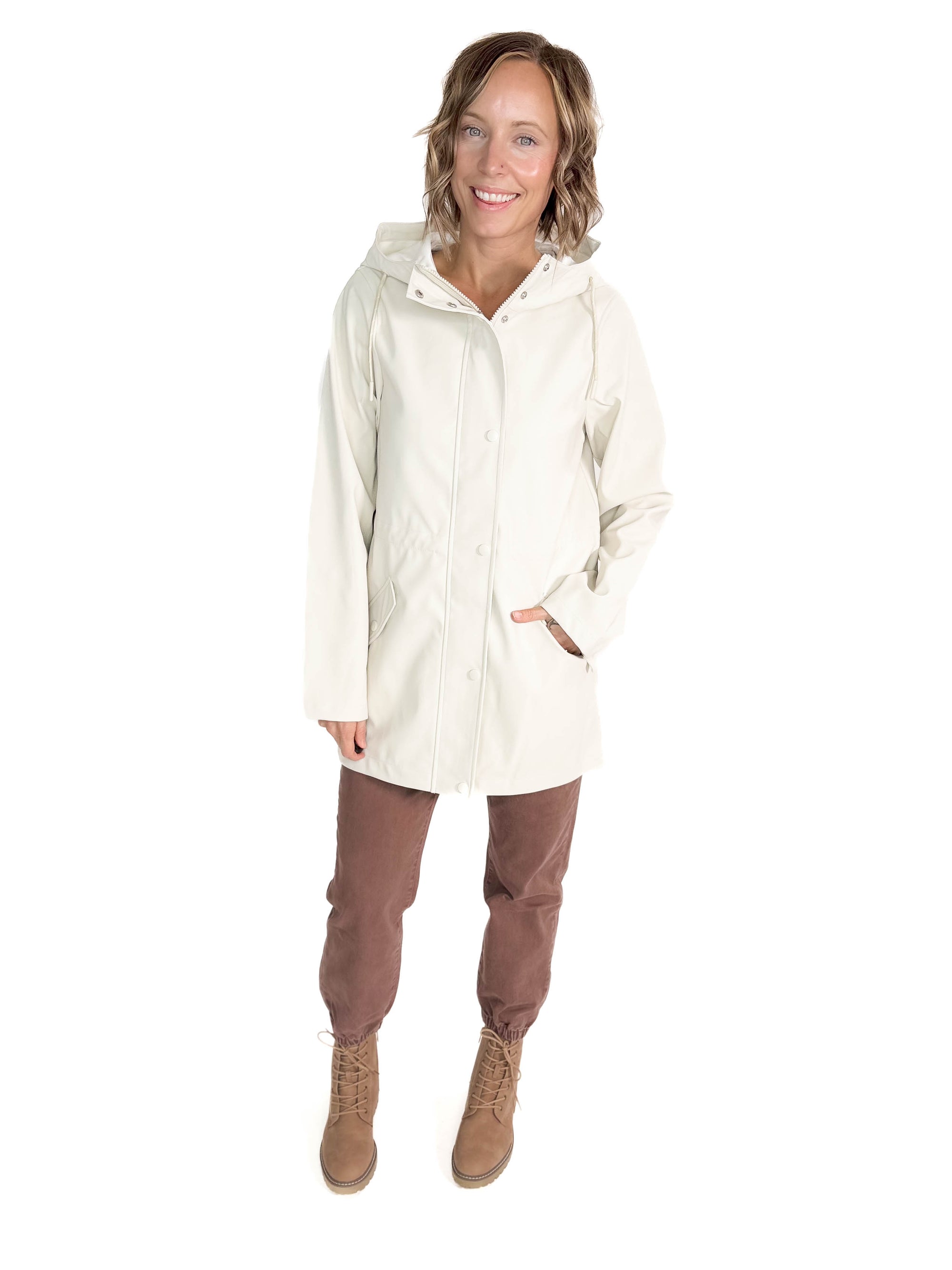 VERO MODA Sitka Rain Jacket- OATMEAL