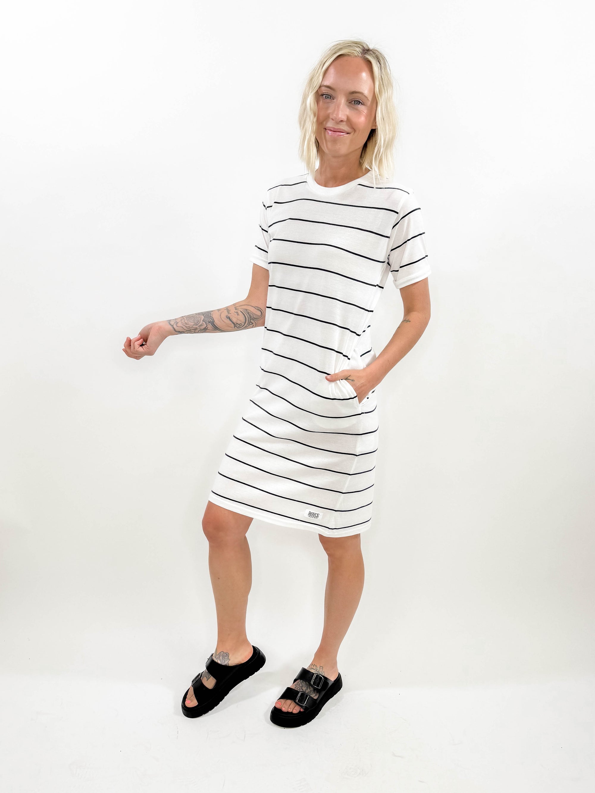 Driftwood Stripe Midi Dress
