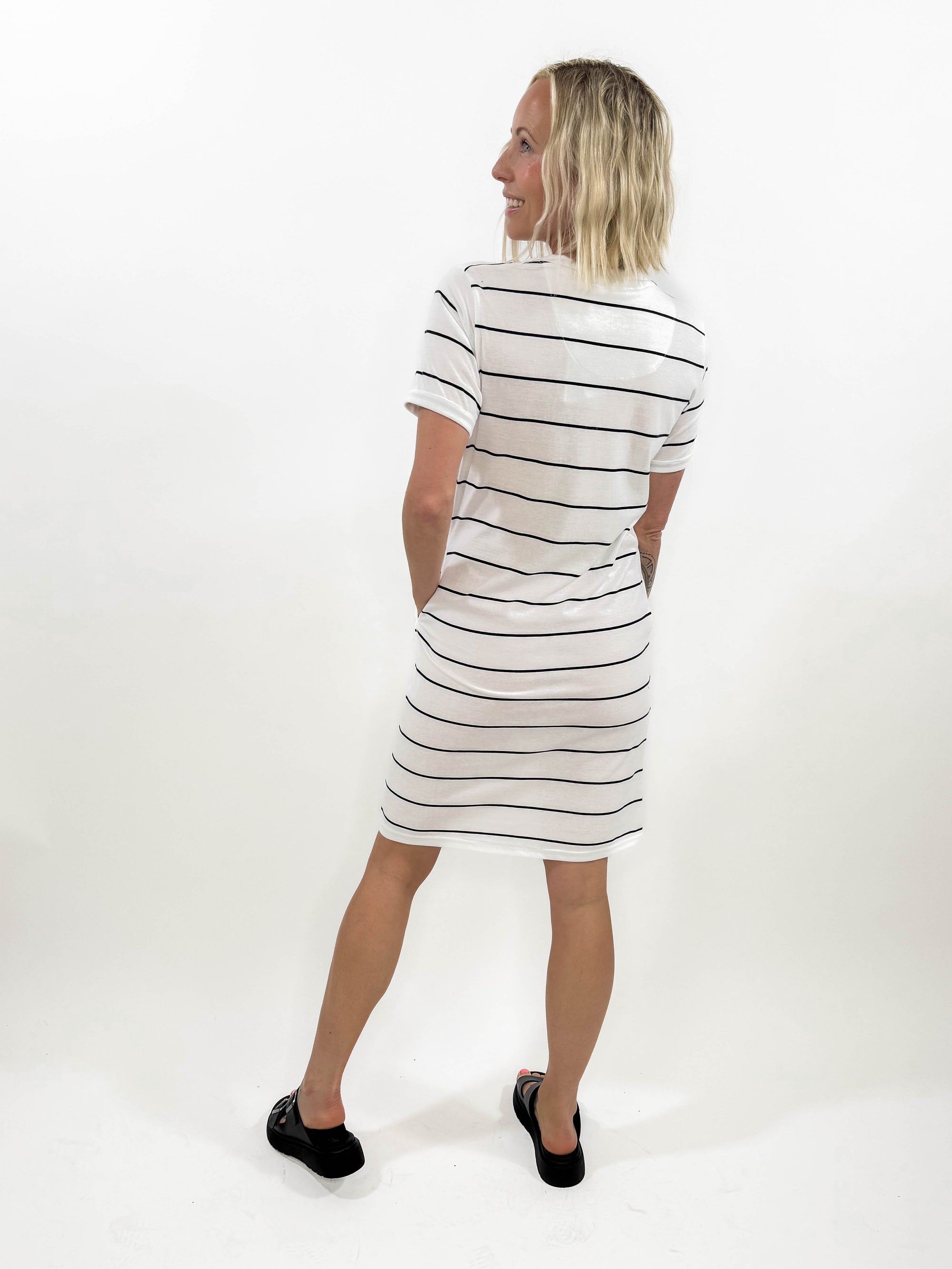 Driftwood Stripe Midi Dress