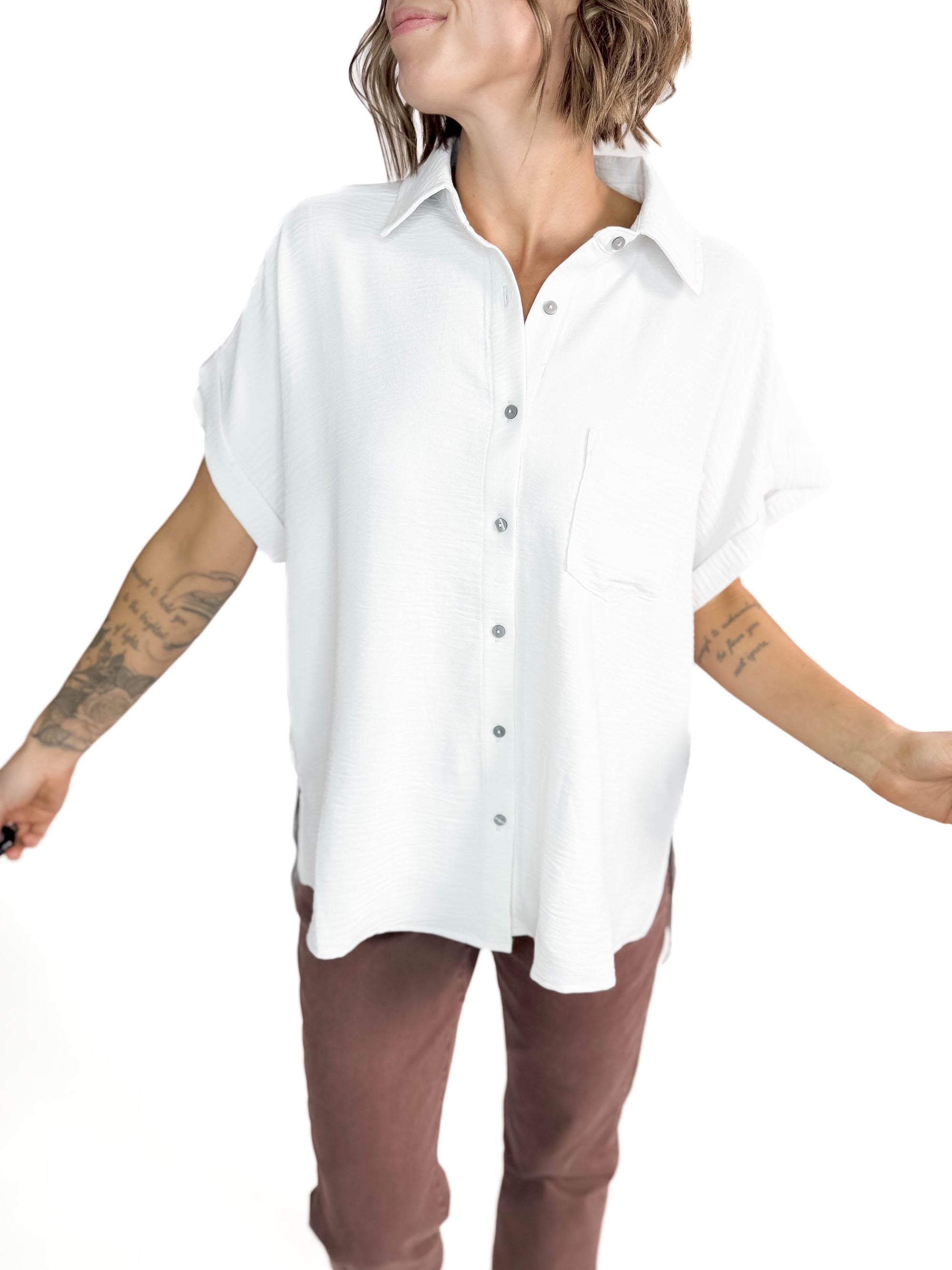 Taya Short Sleeve- BONE