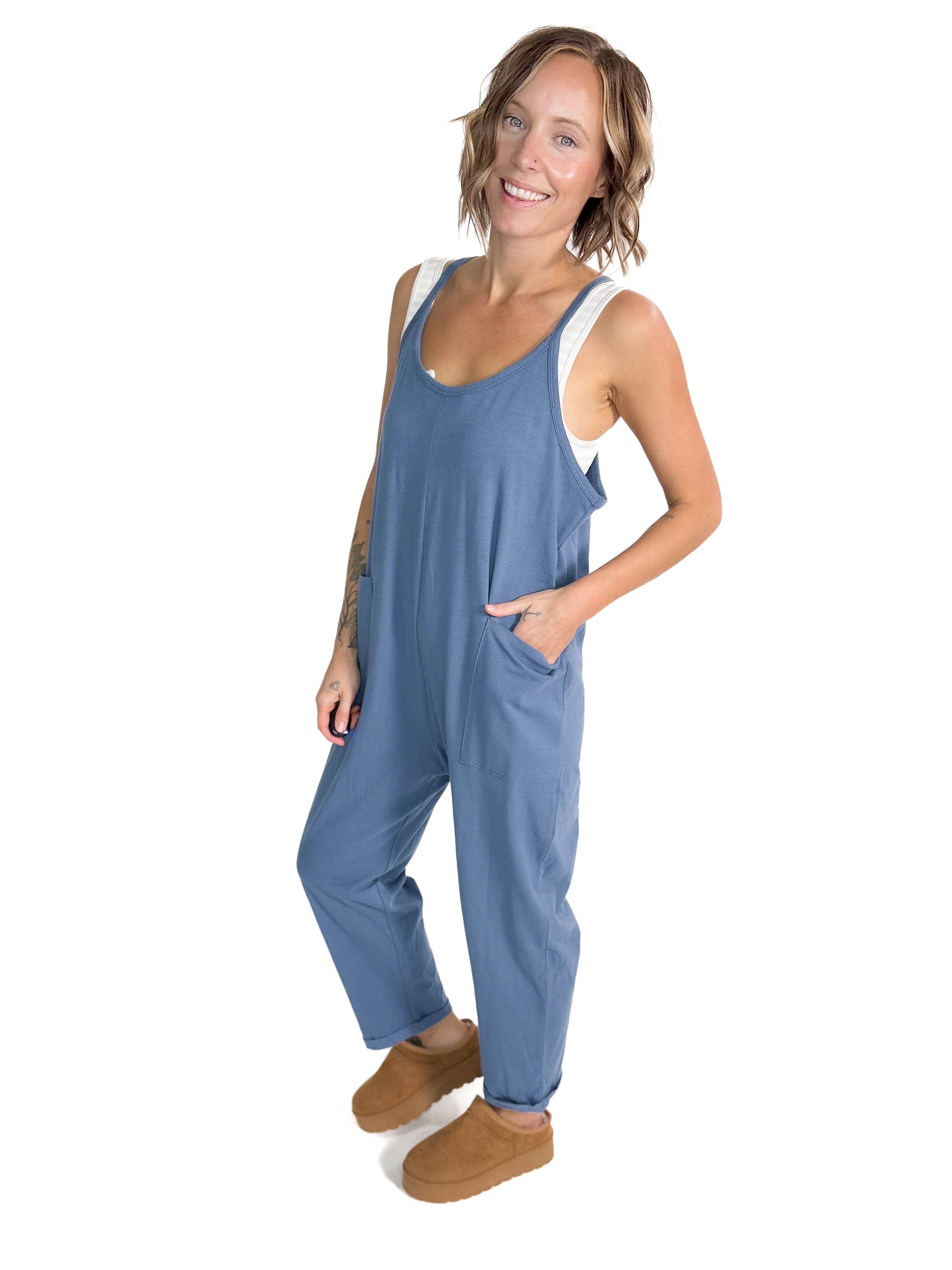 Jenn Jumpsuit- DUSTY BLUE