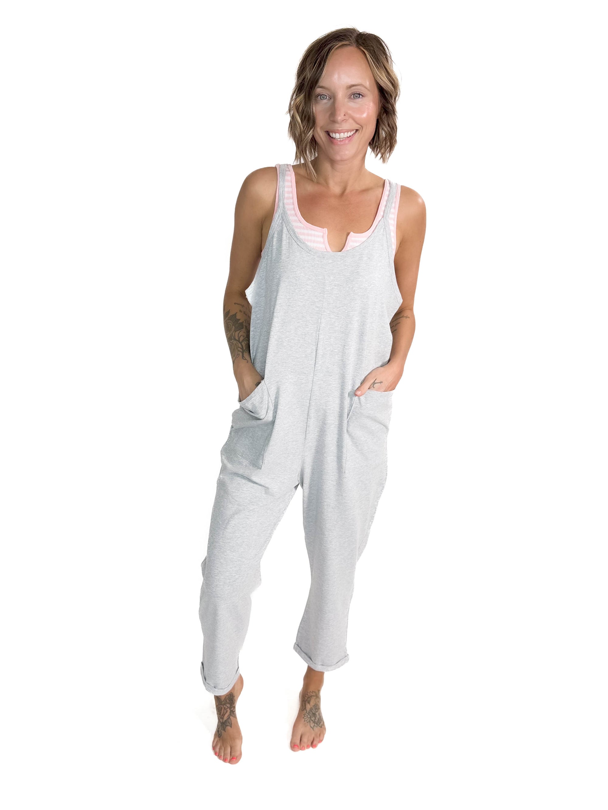 Jenn Jumpsuit- HEATHER GREY