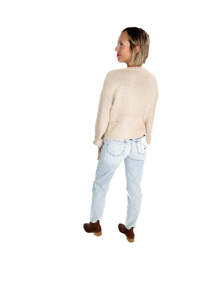 Vivienne Heart Sweater- BIEGE