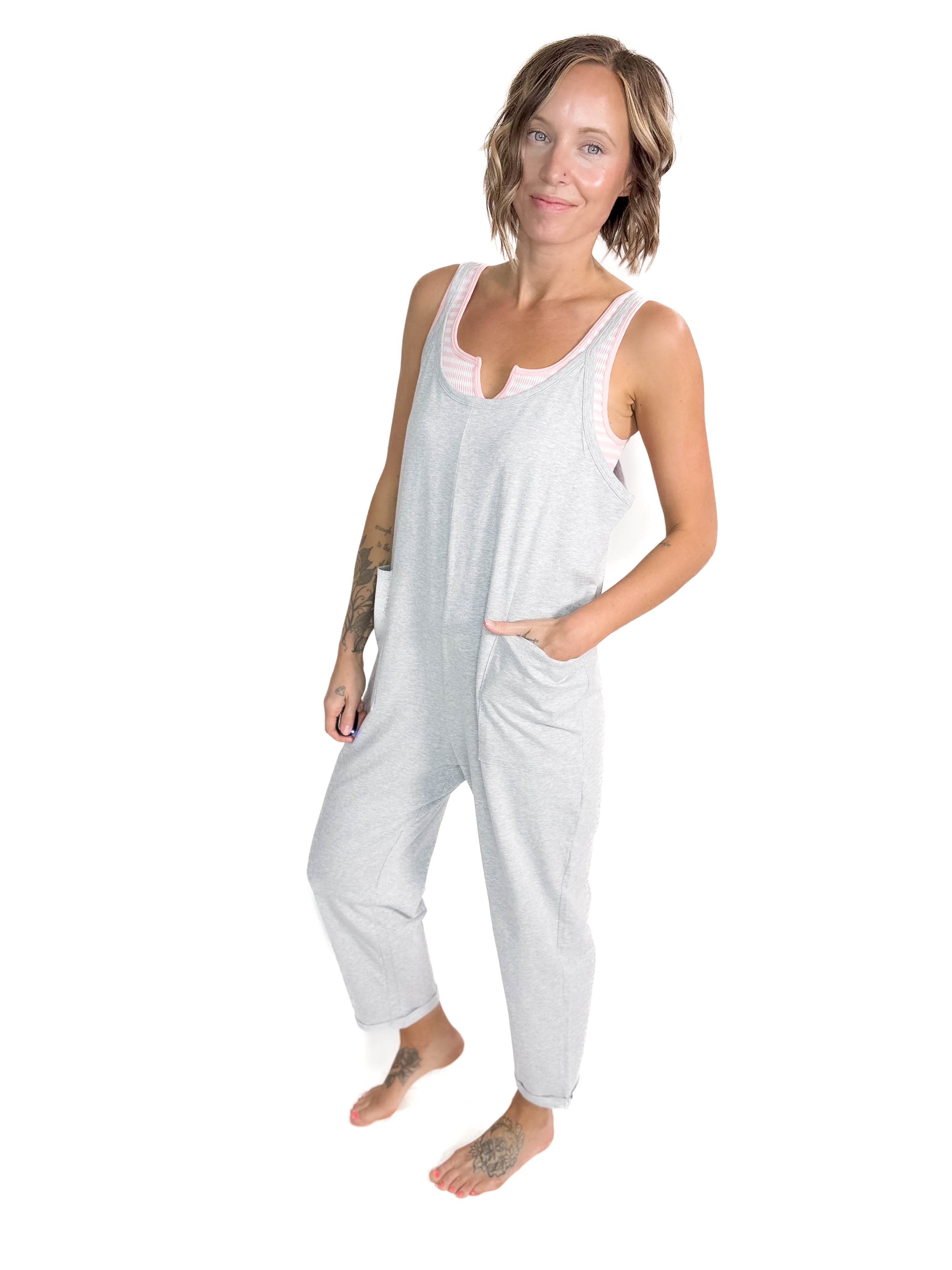 Jenn Jumpsuit- HEATHER GREY