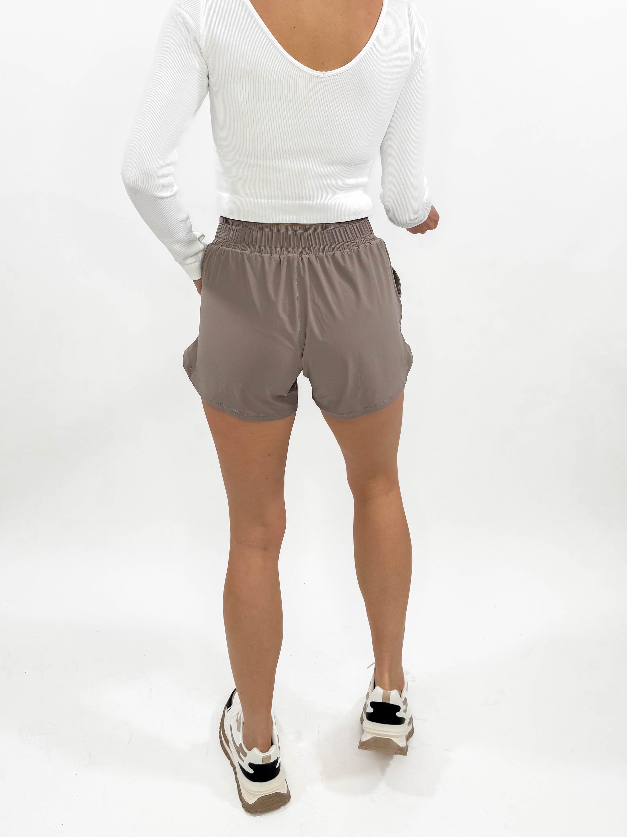 Lulu Lime Athleisure Shorts- COCOA
