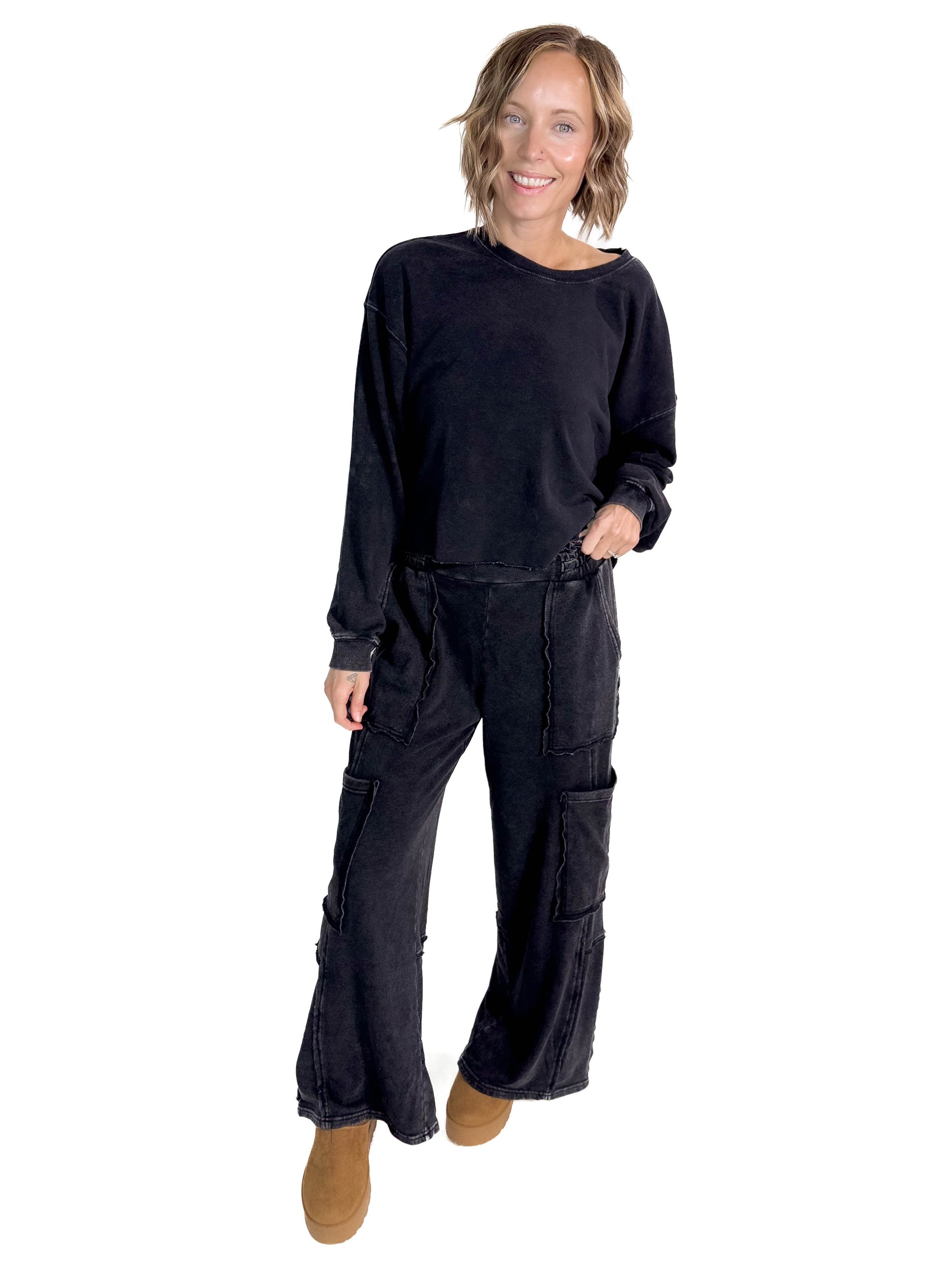 Malani Cargo Pant- BLACK