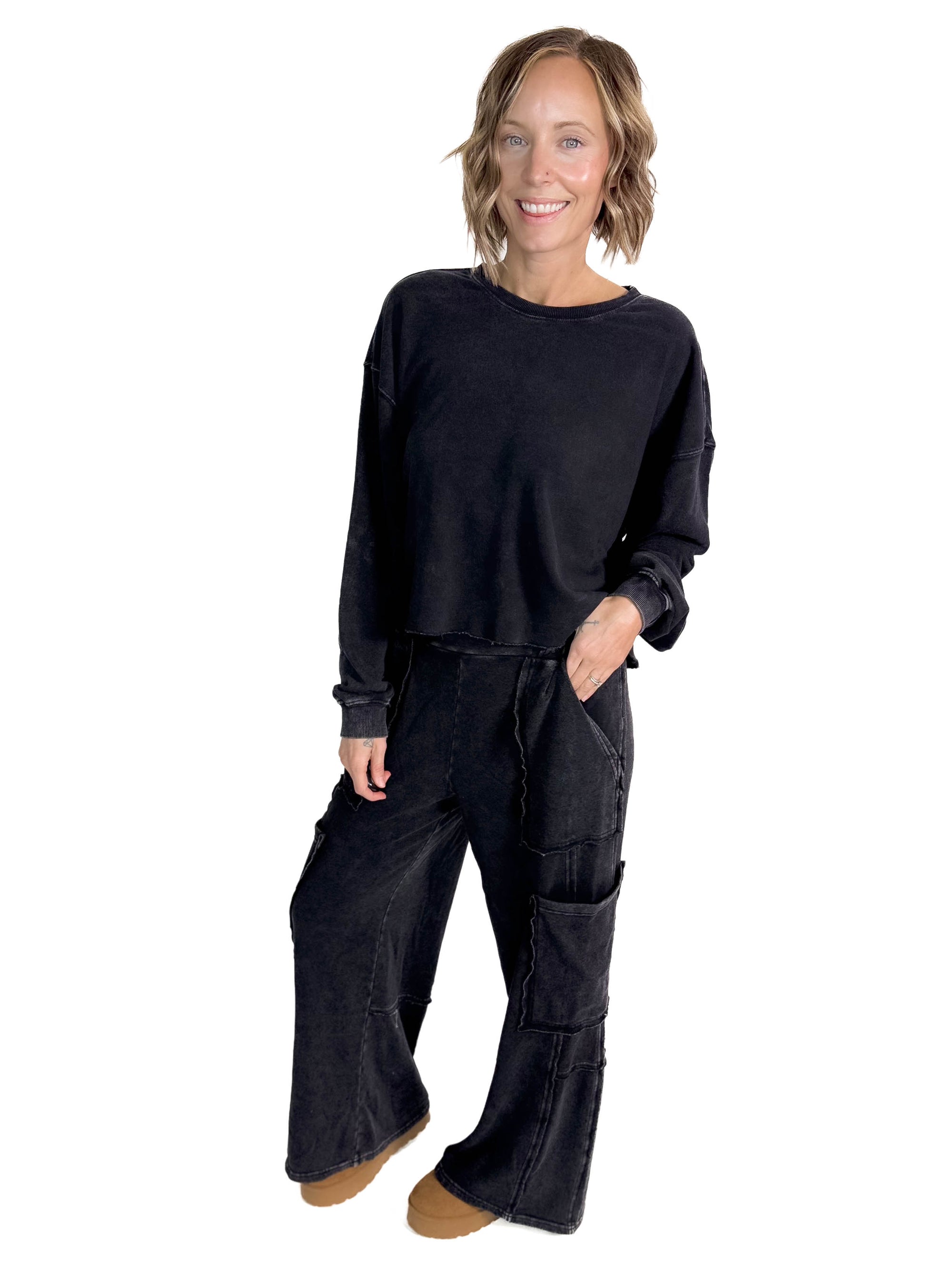 Malani Cargo Pant- BLACK