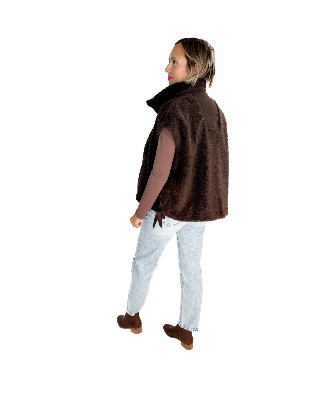 Toasty Sherpa Vest- BROWN