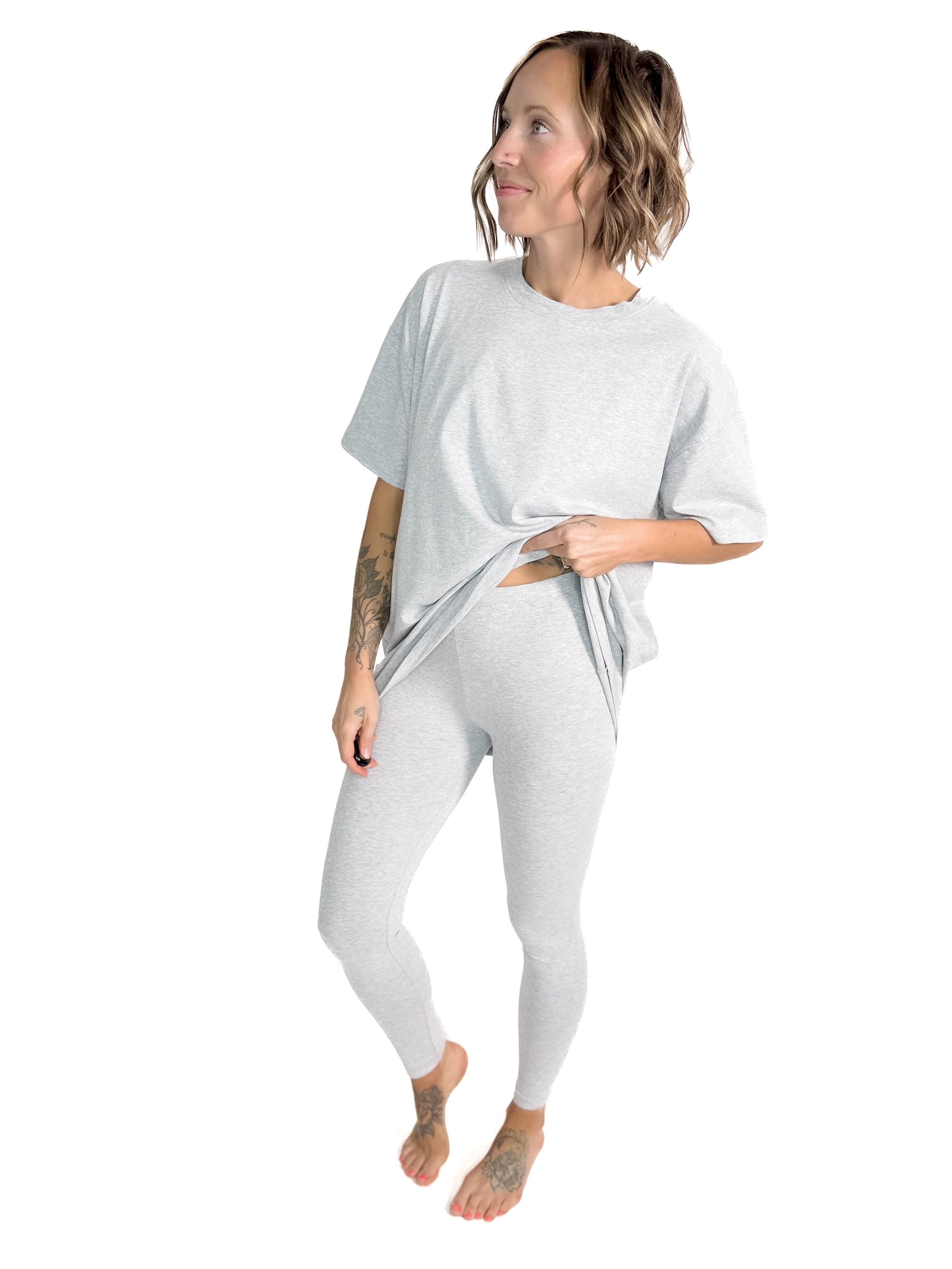 Champlain Cotton Legging Set- HEATHER GREY **DOOR BUSTER**