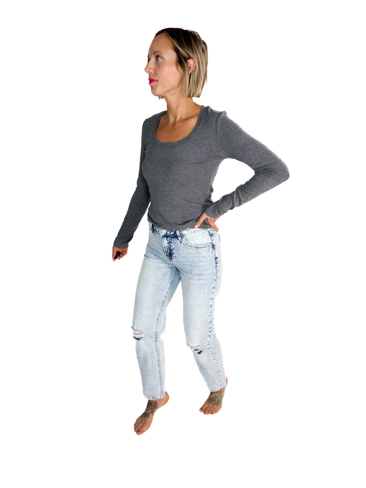 MICA Legacy High Rise Straight Leg Jean- LIGHT WASH