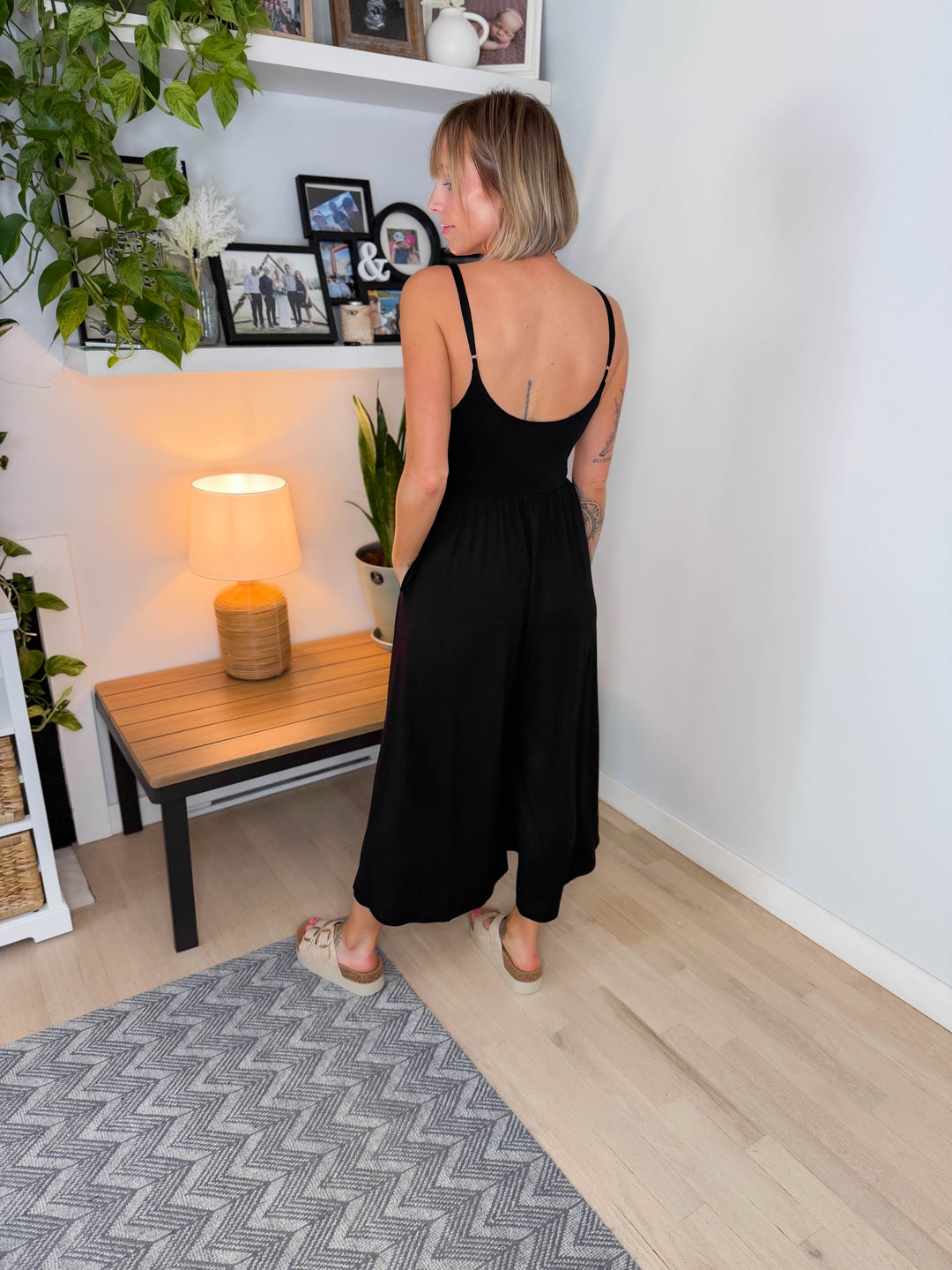 Koko Wide Leg Jumpsuit- BLACK