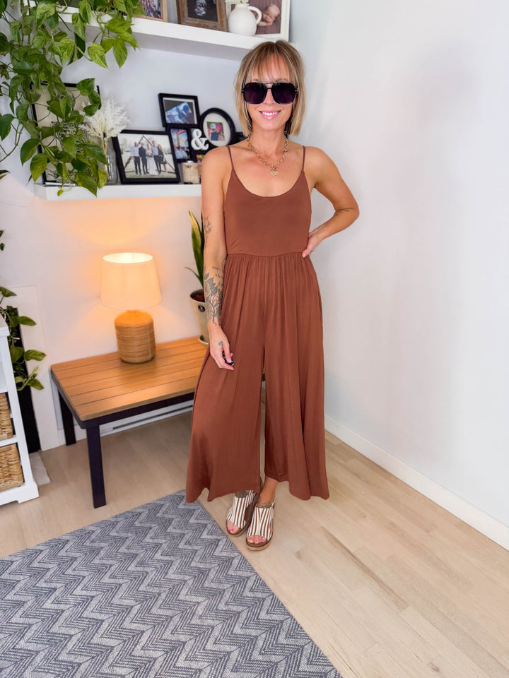 Koko Wide Leg Jumpsuit- NUTSHELL