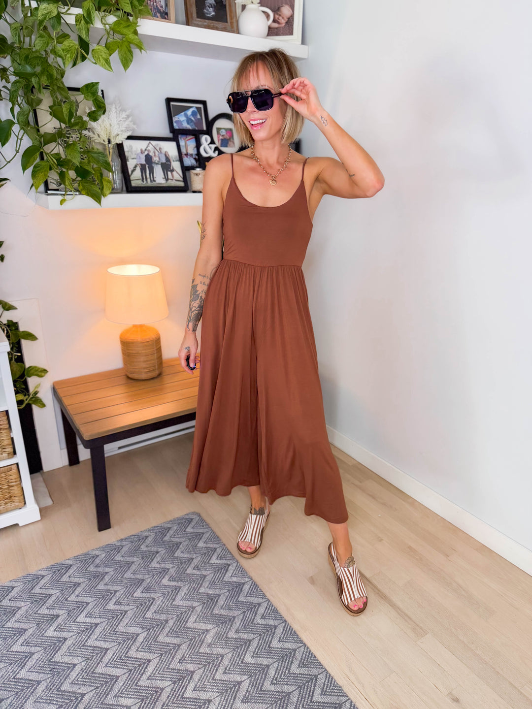Koko Wide Leg Jumpsuit- NUTSHELL