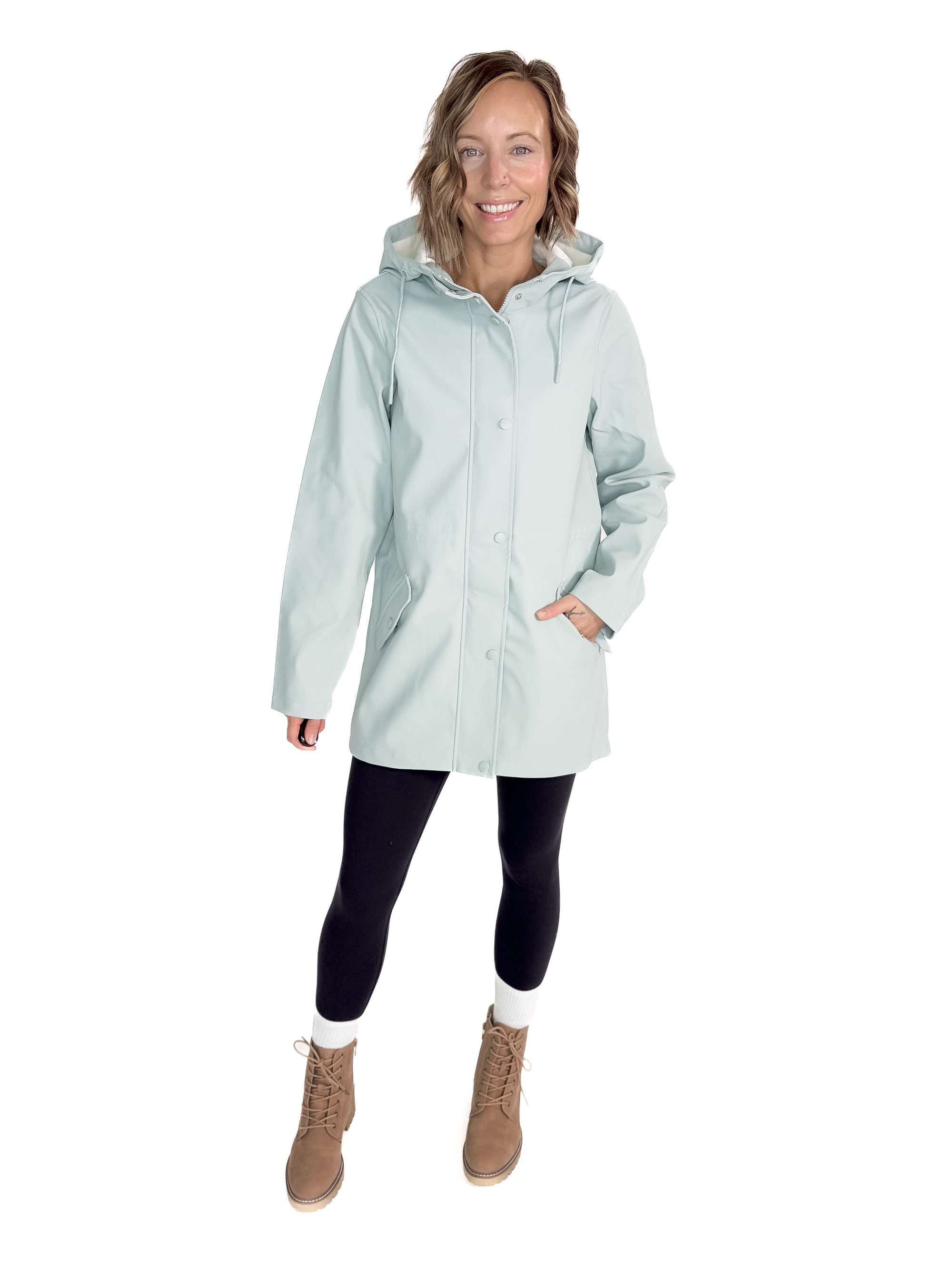 VERO MODA Sitka Rain Jacket- GRAY MIST