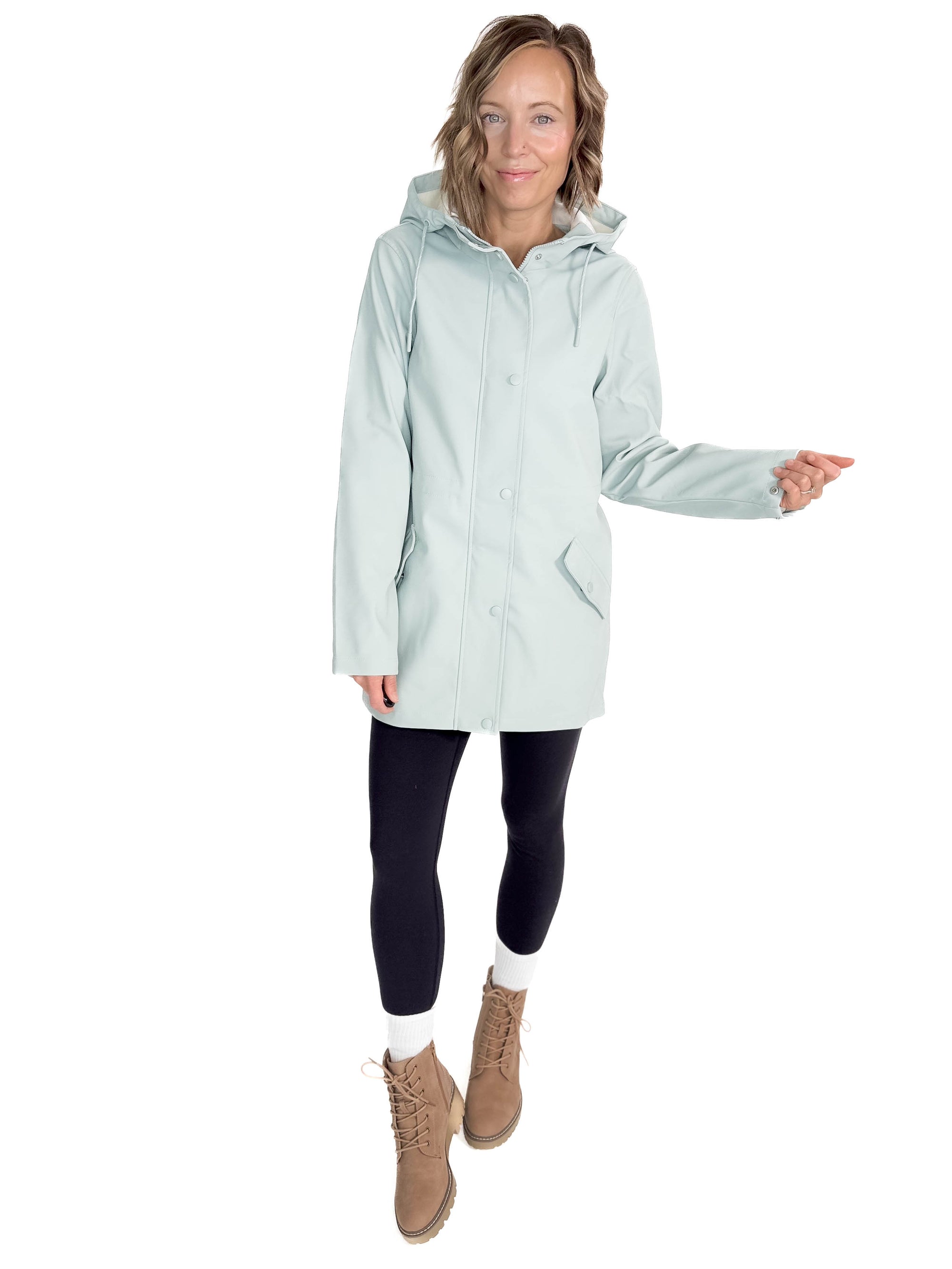 VERO MODA Sitka Rain Jacket- GRAY MIST