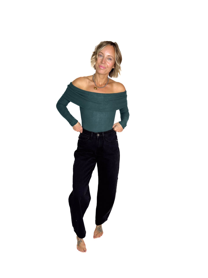 Marlow Rigid Magic High Waisted Trouser Jeans- BLACK