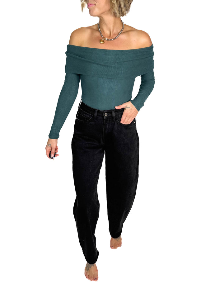 Marlow Rigid Magic High Waisted Trouser Jeans- BLACK