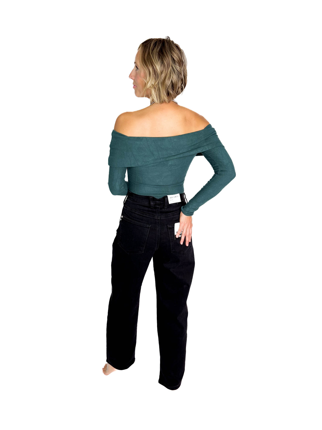Marlow Rigid Magic High Waisted Trouser Jeans- BLACK