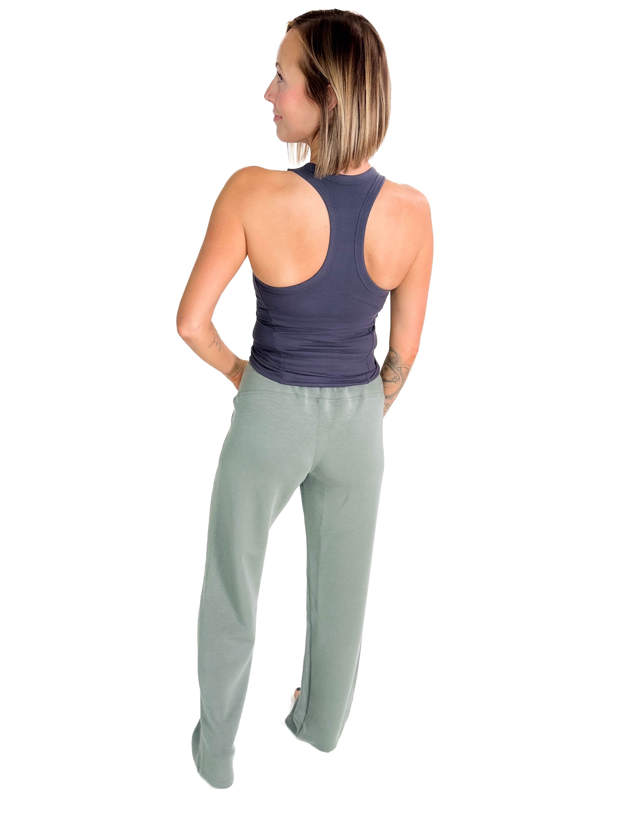 Only The Best Racerback Butter Tank- CHARCOAL