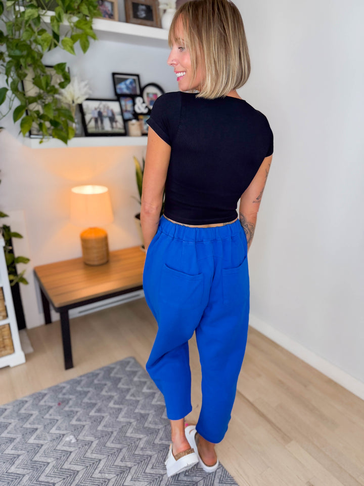 Seamless Baby Ribbed Tee- BLACK