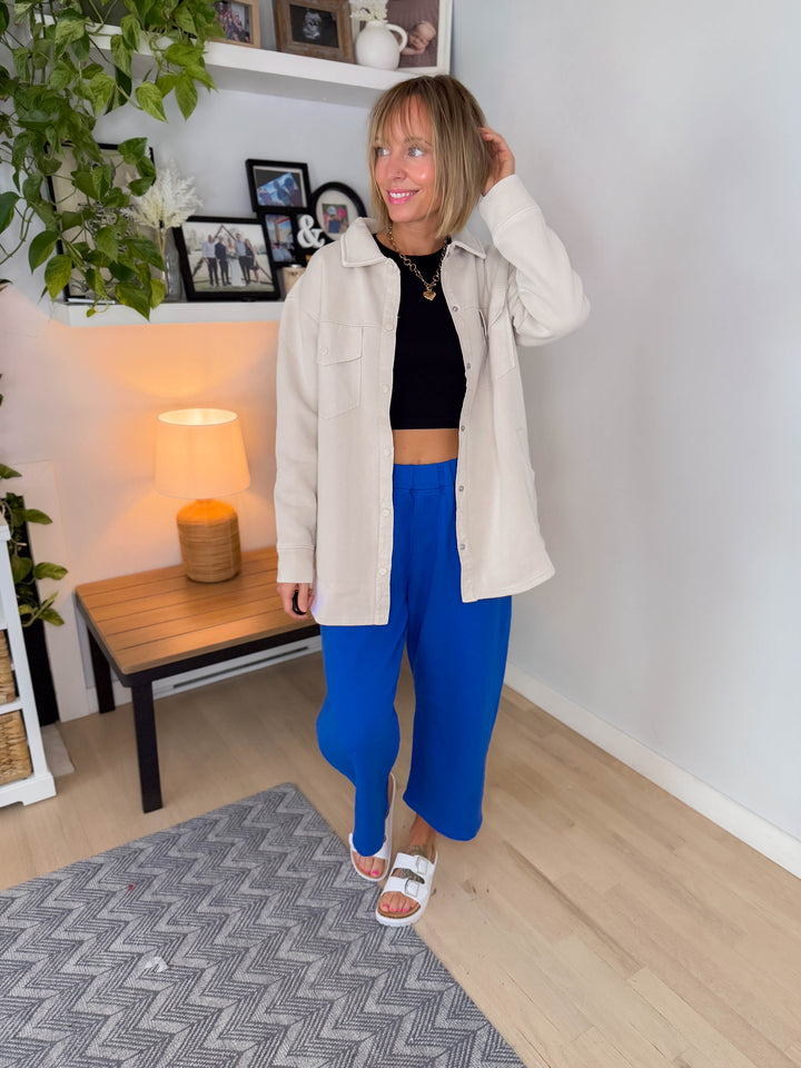 MONO B Valerie Snap on Shacket- NATURAL