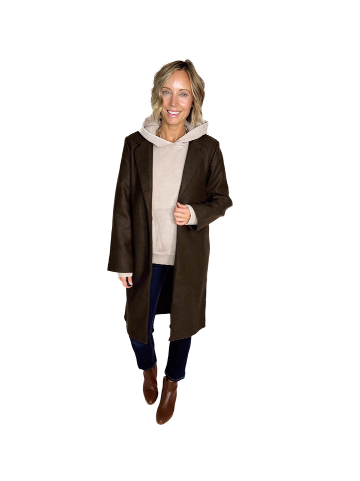 Jordan Longline Jacket- ESPRESSO