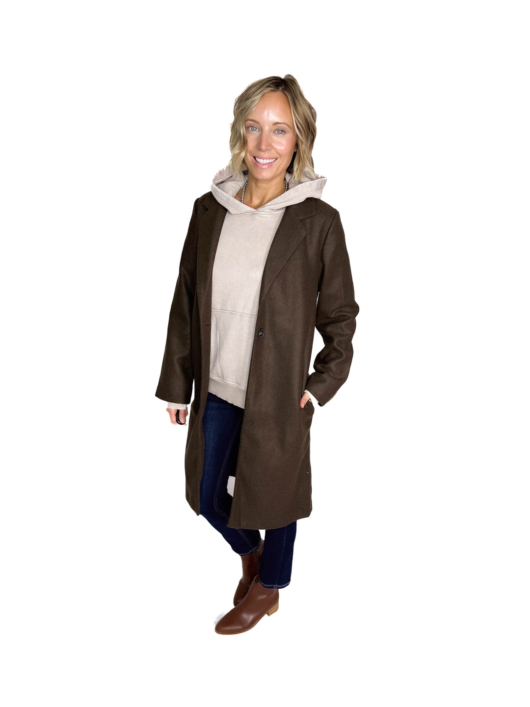 Jordan Longline Jacket- ESPRESSO