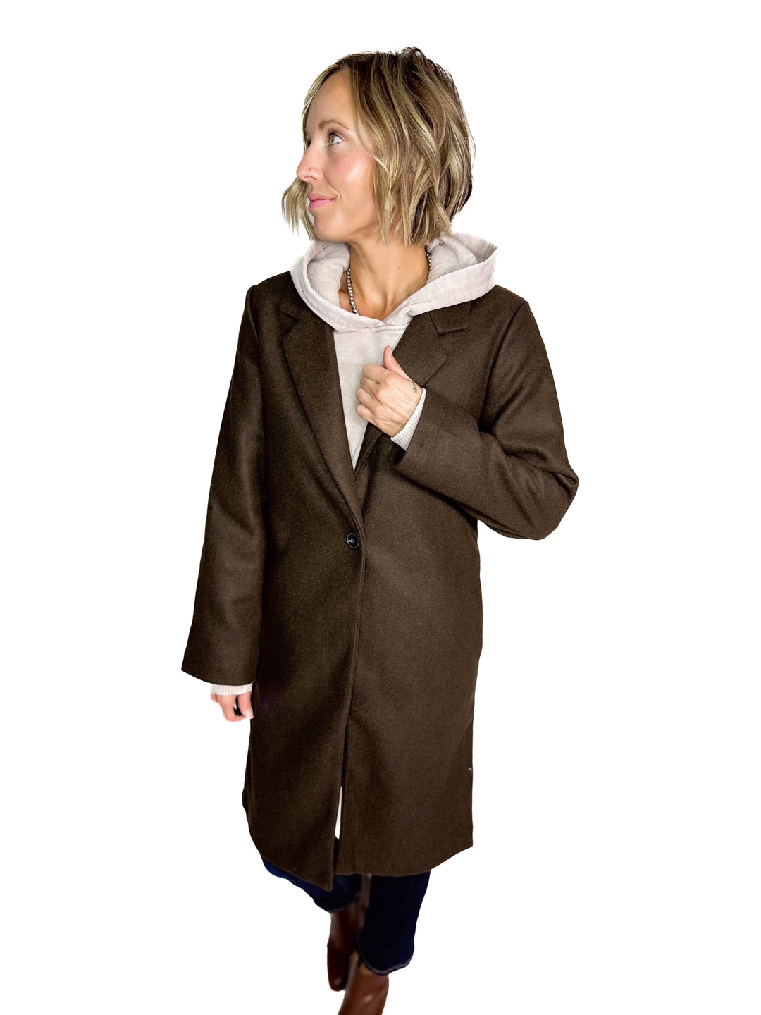 Jordan Longline Jacket- ESPRESSO