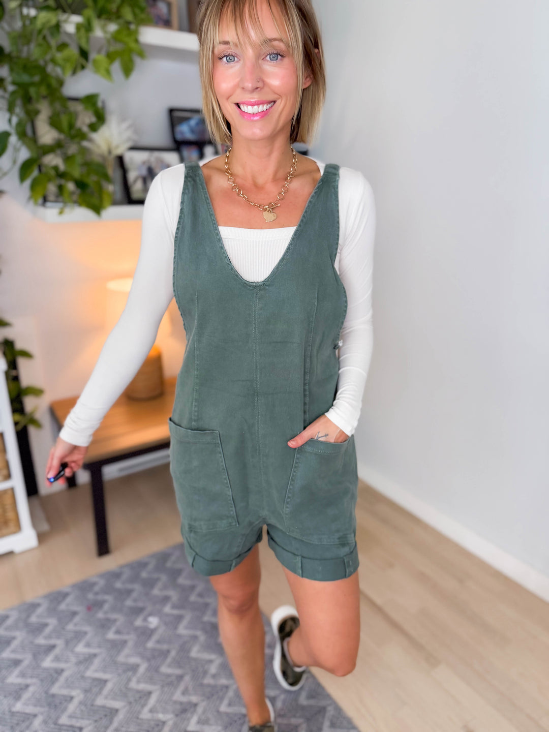 Selene Short Overalls- ASH JADE