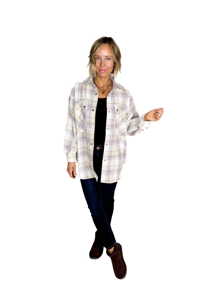 Evolet Shacket- LAVENDER
