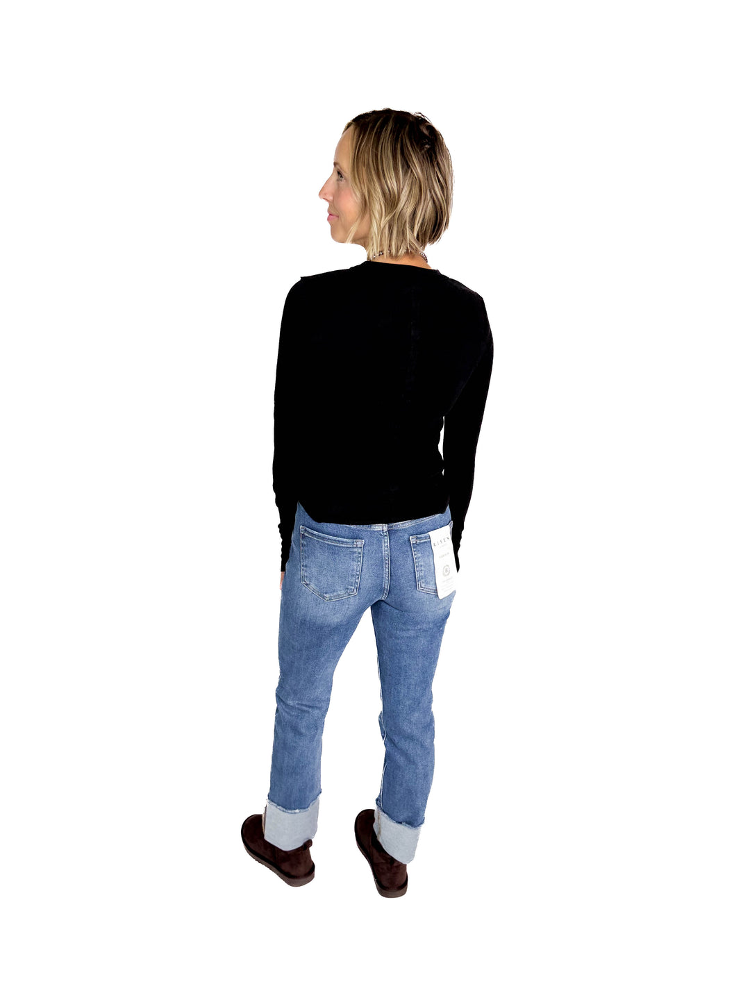Tova Ribbed Long Sleeve- BLACK