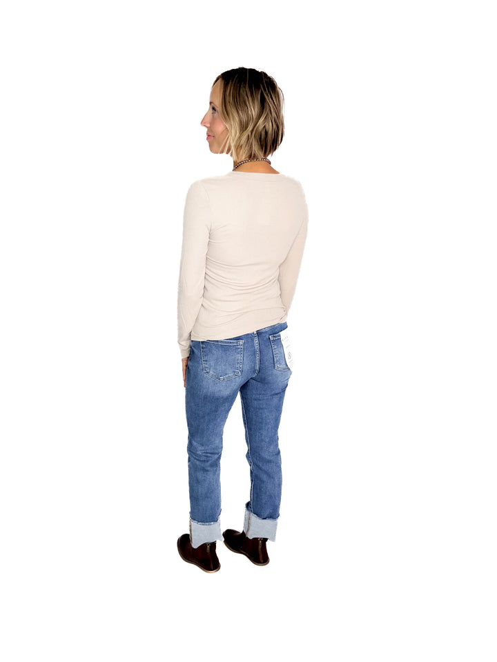 Beth Ribbed Scoop Neck Style- SHELL