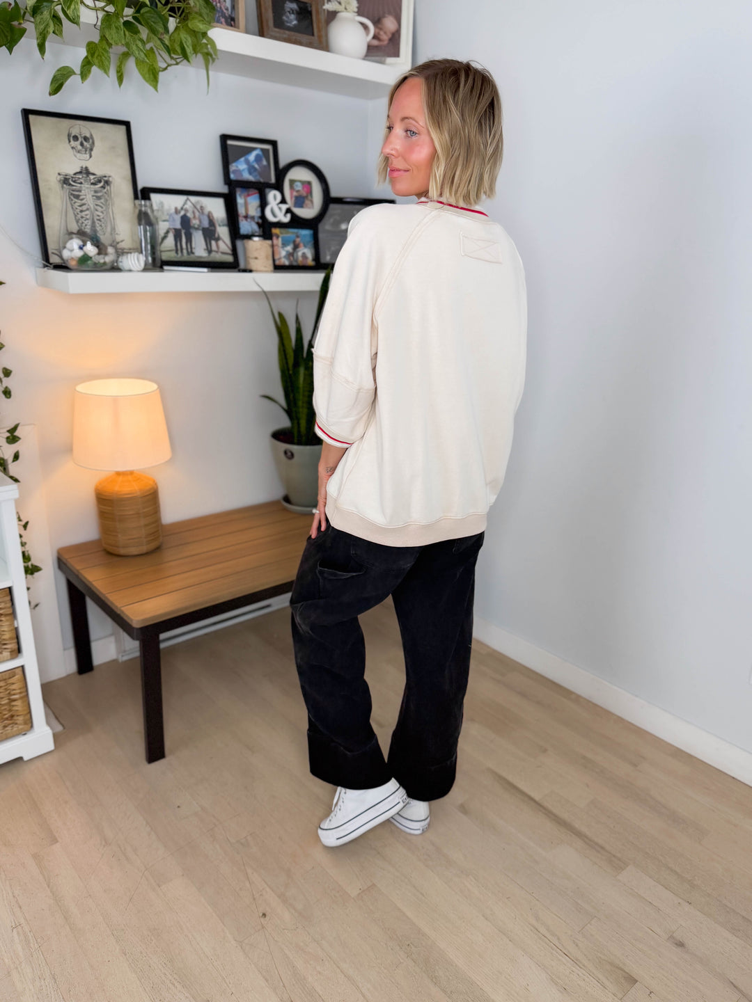 Alaina 1/2 Sleeve Pullover- NATURAL