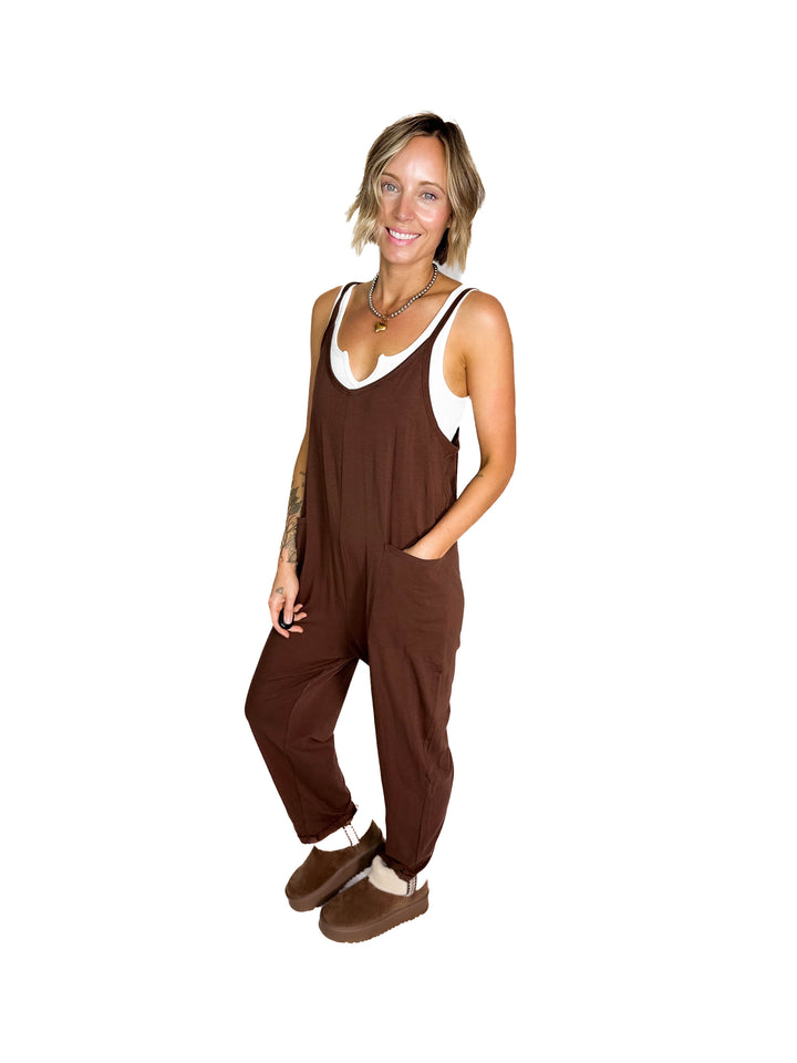 Luxe Lounge Jumpsuit- ESPRESSO