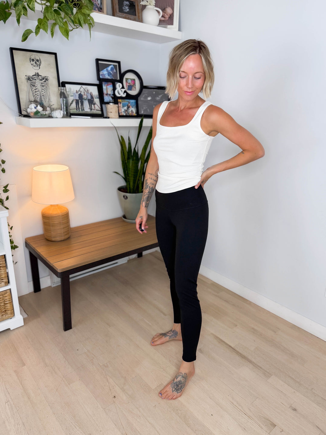 Therma Premium Active High Waist Fleece Lined Leggings- BLACK