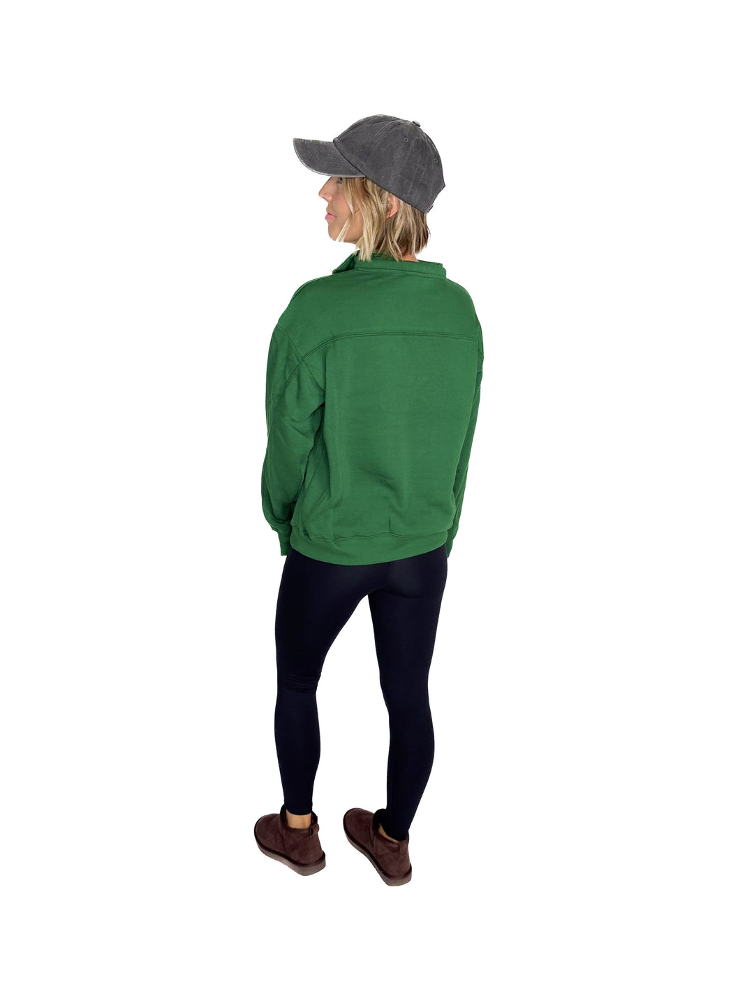 Dawson Classic 1/4 Zip Pullover- DARK GREEN