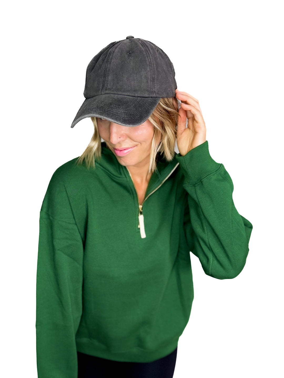 Classic Washed Baseball Cap- CHARCOAL BLACK