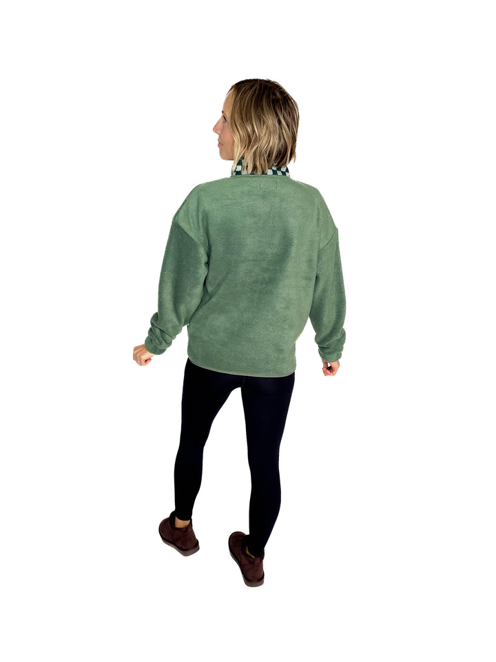 Dawn 1/2 Snap Fleece Jacket- LAUREL WREATH