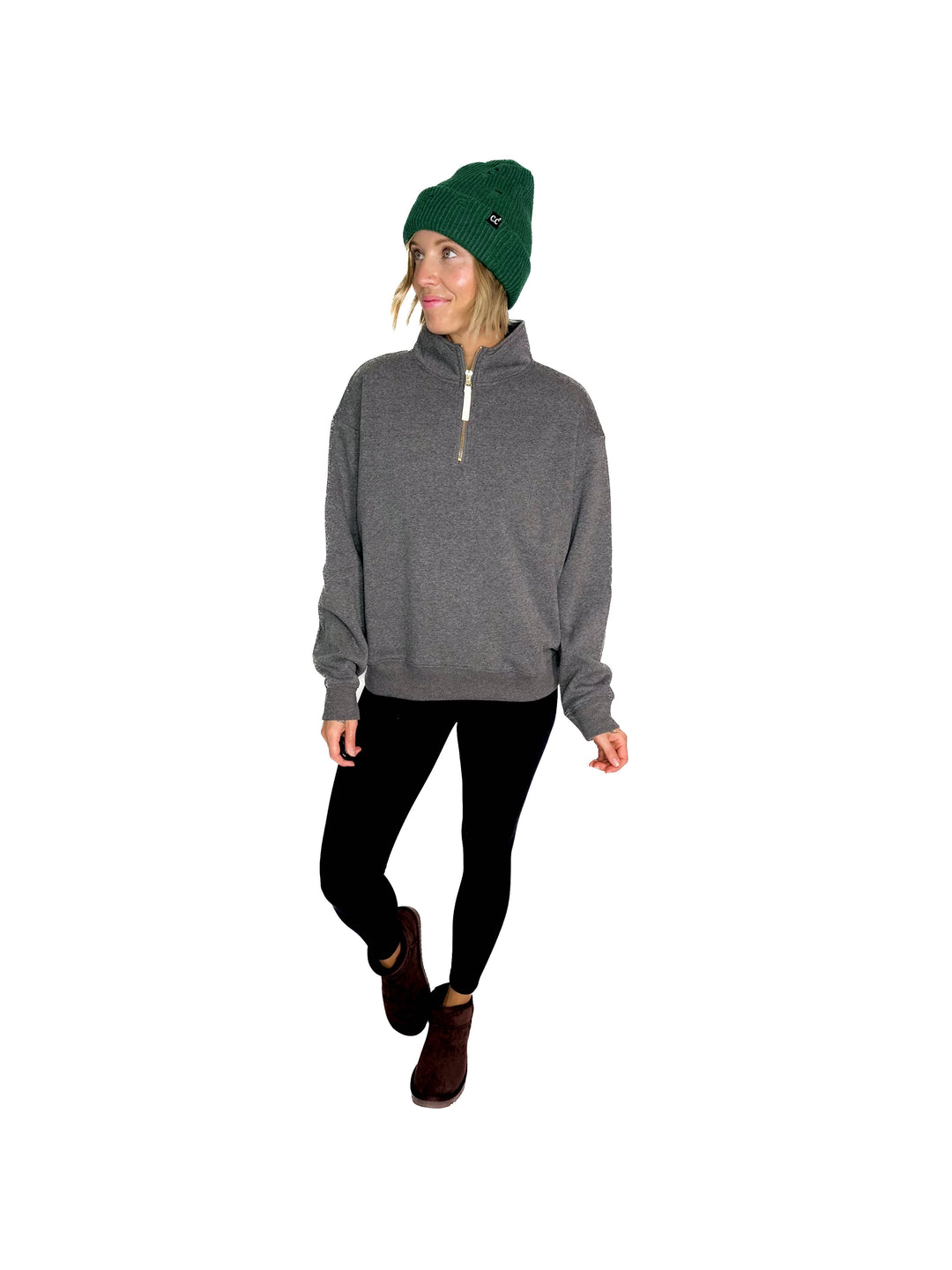 Dawson Classic 1/4 Zip Pullover- CHARCOAL