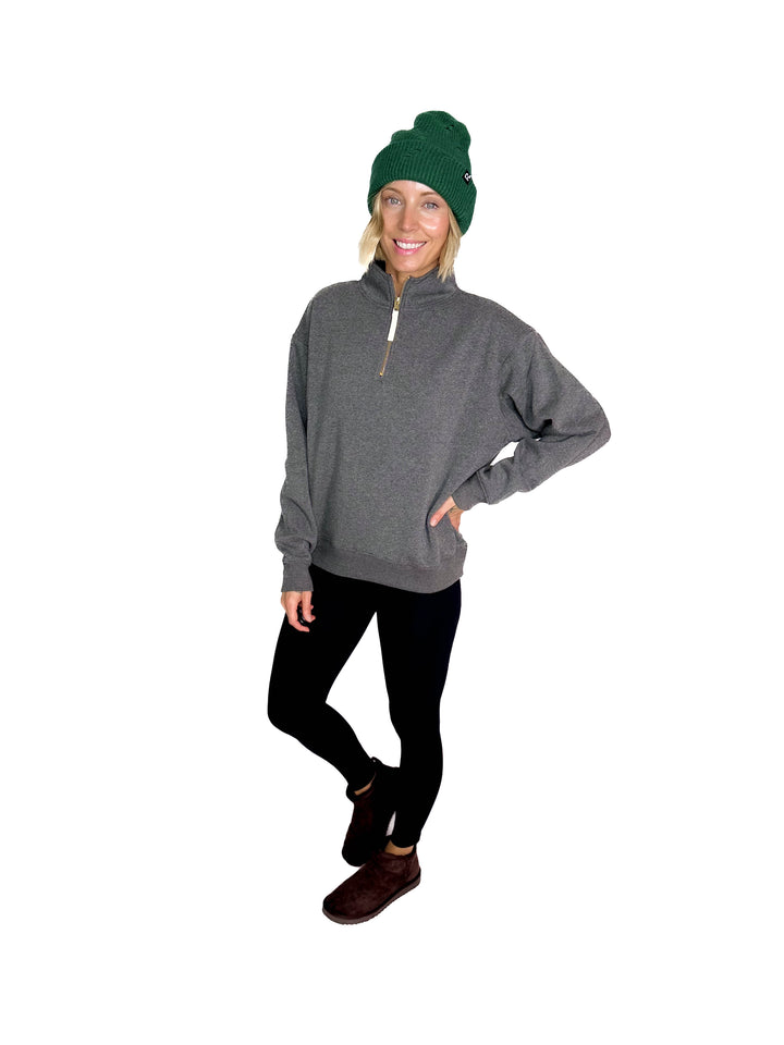 Dawson Classic 1/4 Zip Pullover- CHARCOAL
