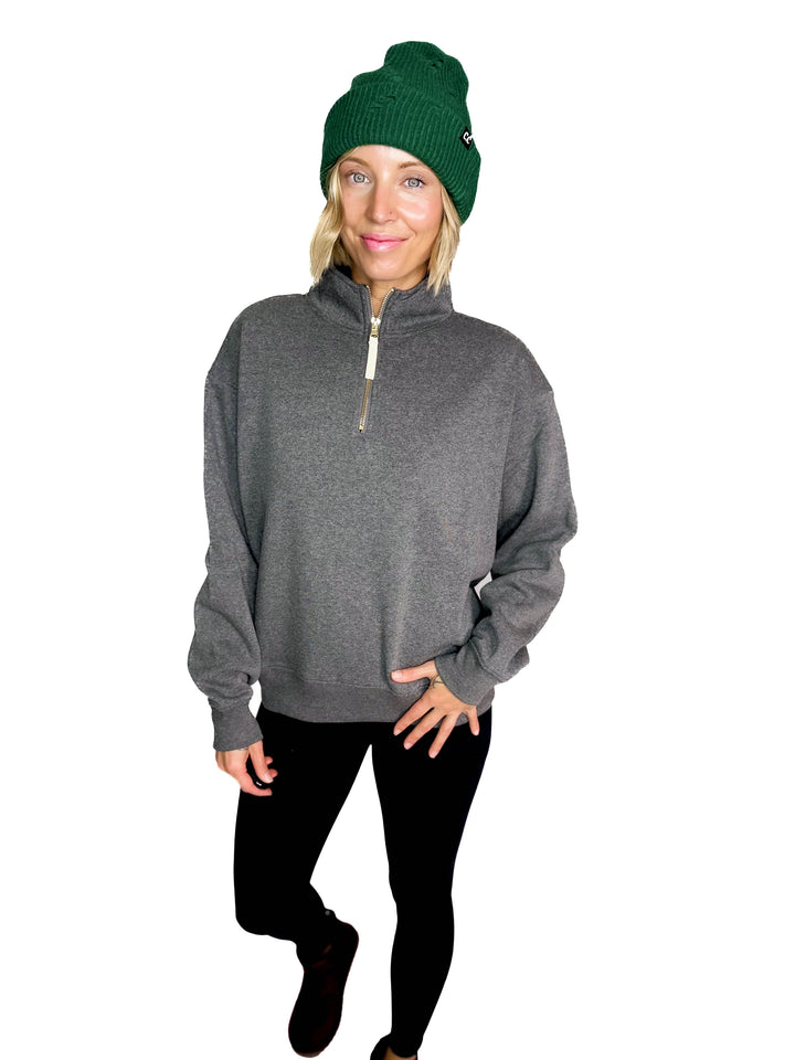 Dawson Classic 1/4 Zip Pullover- CHARCOAL