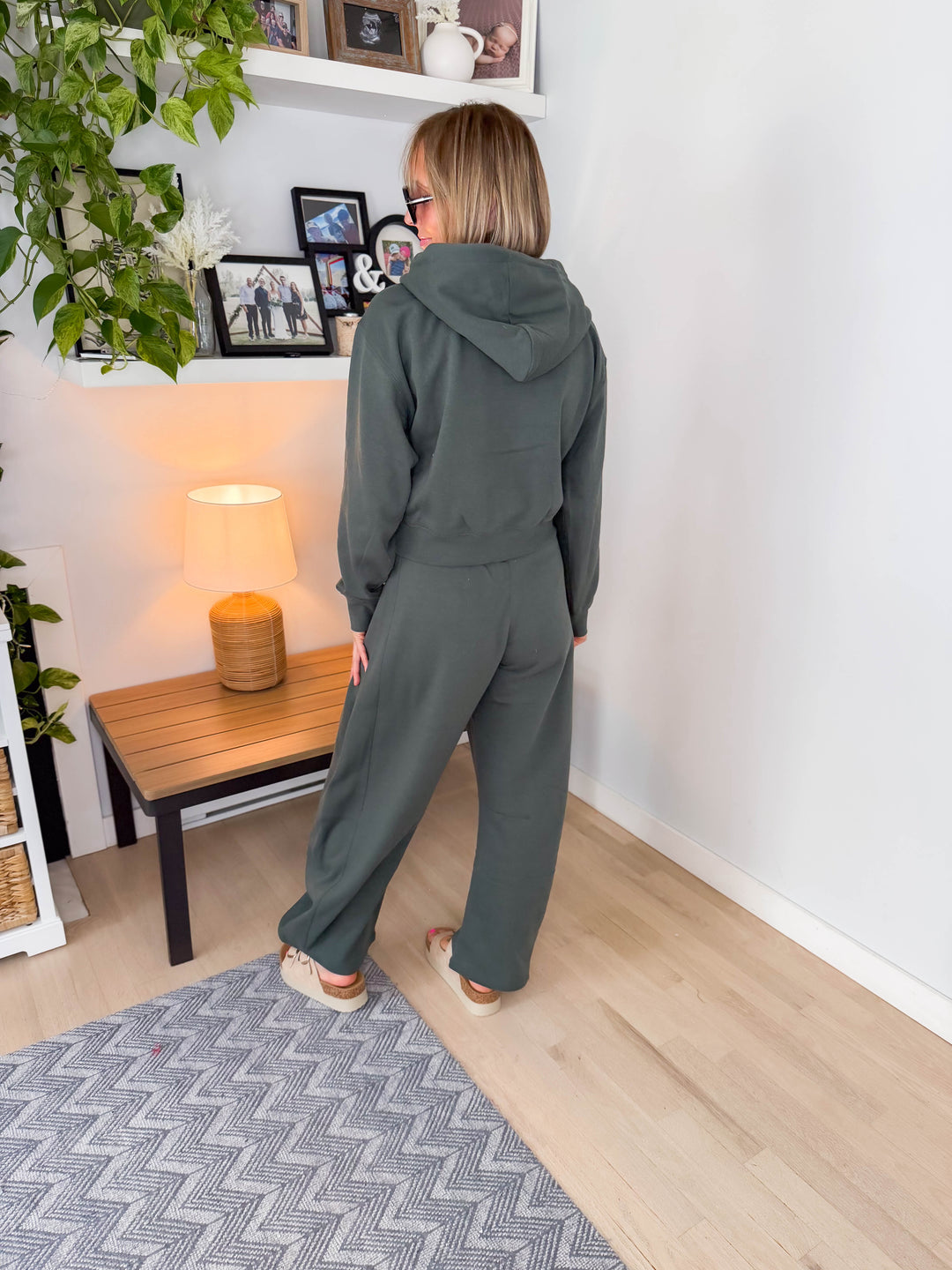 Huxlee Cotton Blend 1/2 Zip- ARMY GREEN