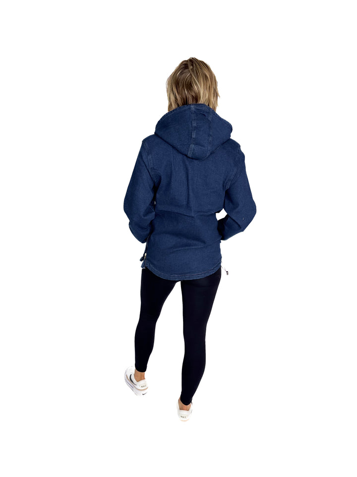 Bex Denim Hoodie Jacket- DARK WASH